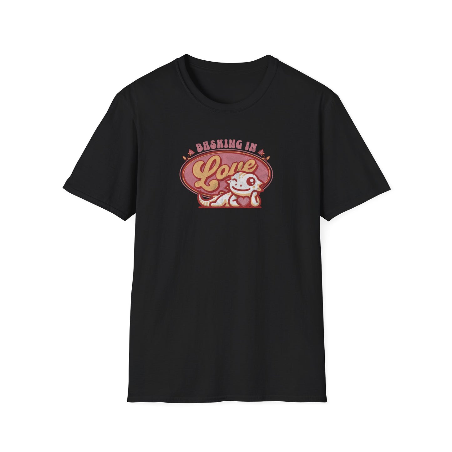 Bearded Dragon Valentine T-Shirt, Basking In Love Shirt, Beardie Lover Gift, Reptile Valentine Tee, Lizard Mom Dad Shirt