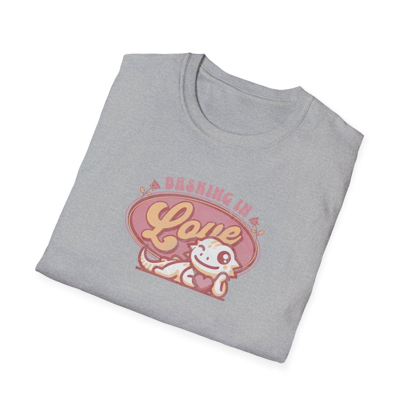 Bearded Dragon Valentine T-Shirt, Basking In Love Shirt, Beardie Lover Gift, Reptile Valentine Tee, Lizard Mom Dad Shirt