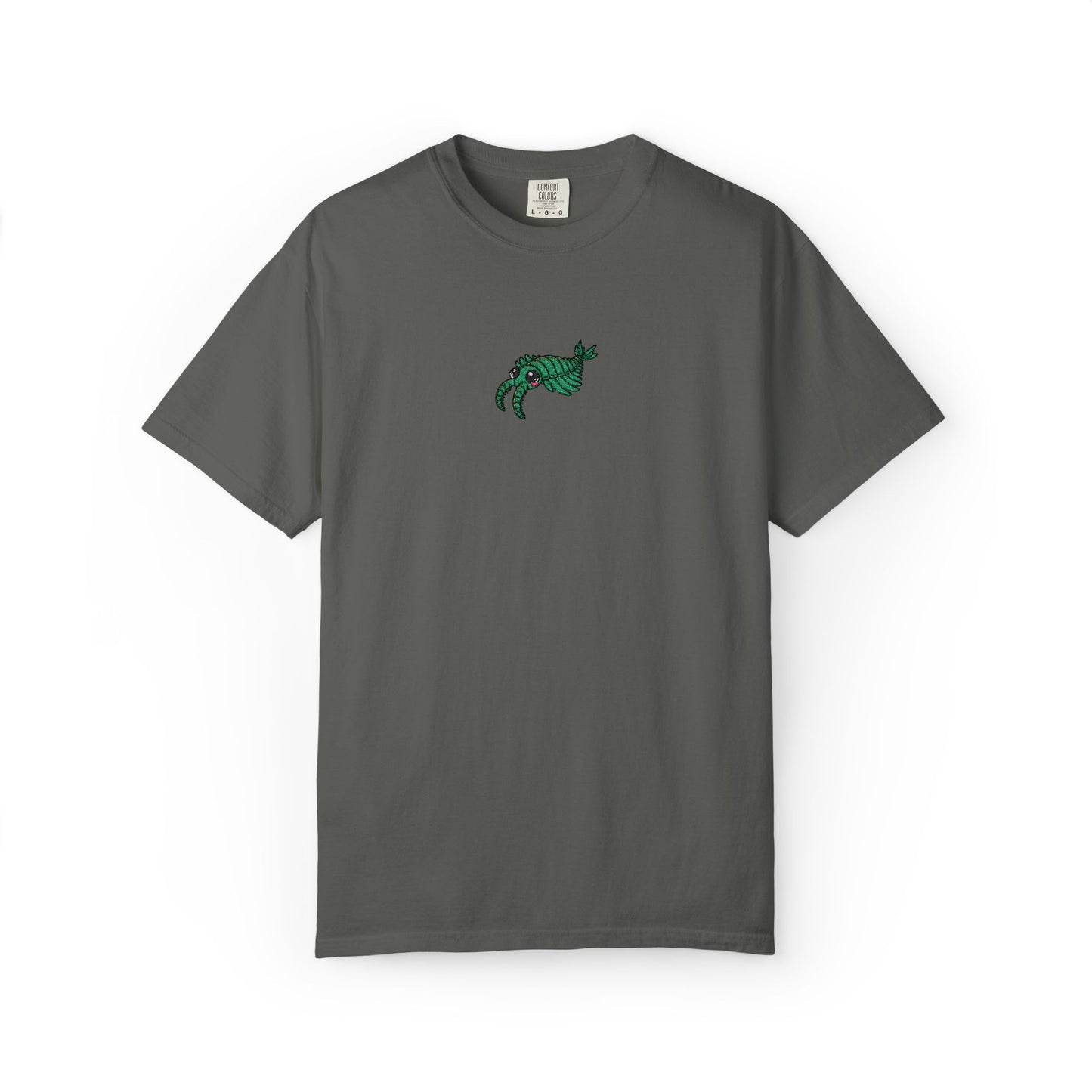 Anomalocaris Embroidered Comfort Colors T-Shirt, Cambrian Explosion Shirt, Prehistoric Ocean Creature Tee, Paleontology Gift, Fossil Shirt