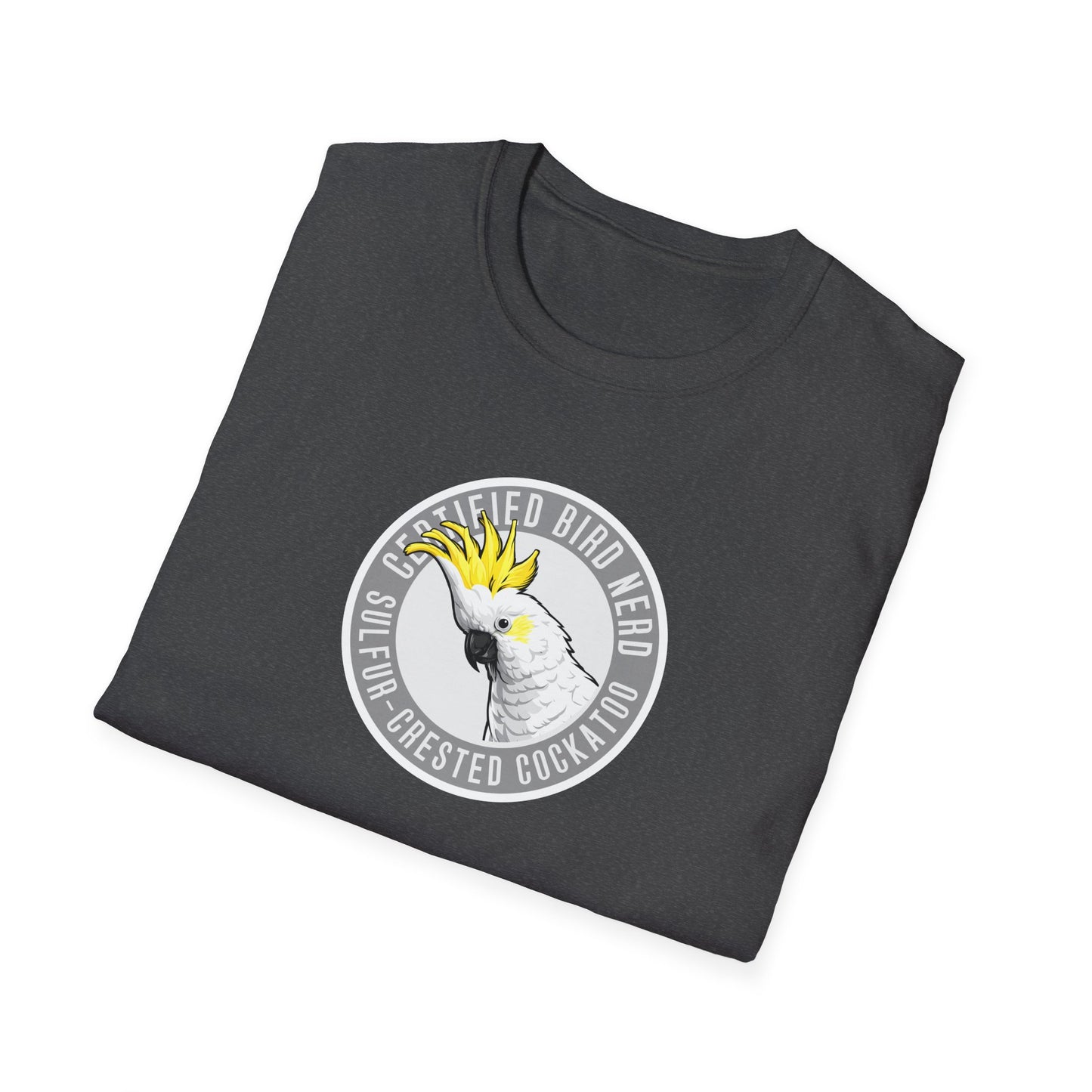 Sulfur-Crested Cockatoo T-Shirt, Certified Bird Nerd Shirt, Australian Bird Tee, Cockatoo Lover Gift, Birdwatching Shirt, Wildlife Tee