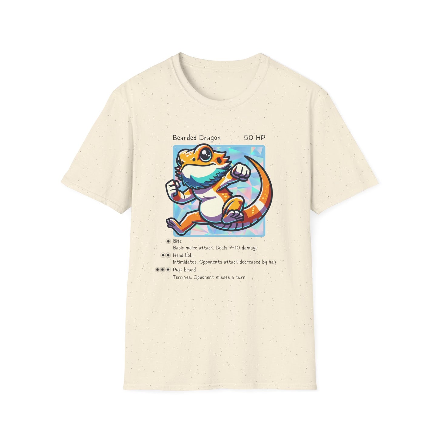 Bearded Dragon Trading Card T-Shirt, Reptile Gamer Shirt, Beardie Owner Tee, Lizard Battle Card Shirt, Reptile Lover Gift