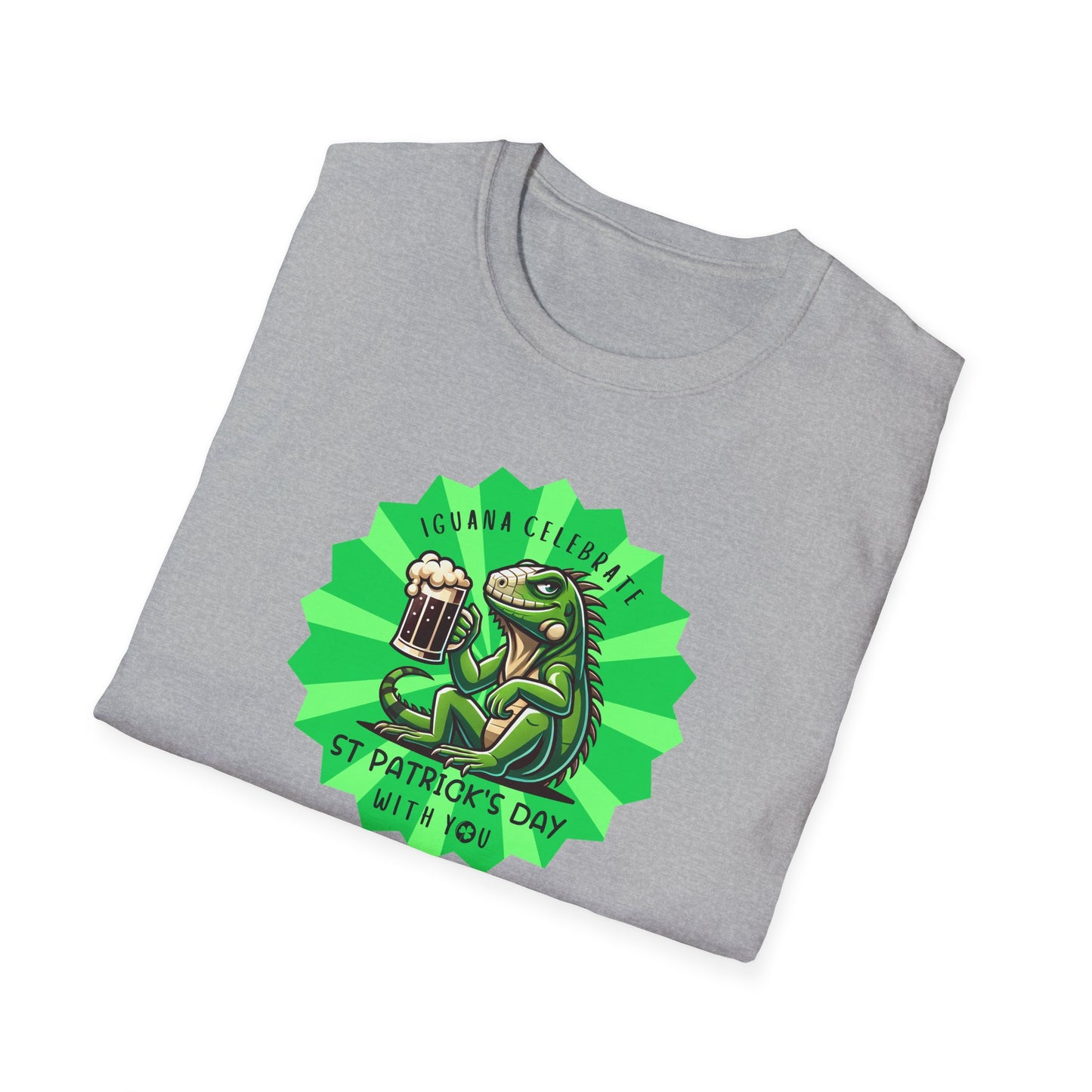 Iguana St Patrick’s Day T-Shirt, Iguana Celebrate Shirt, Reptile Lover Tee, St Paddy’s Day Shirt, Green Beer Party Tee