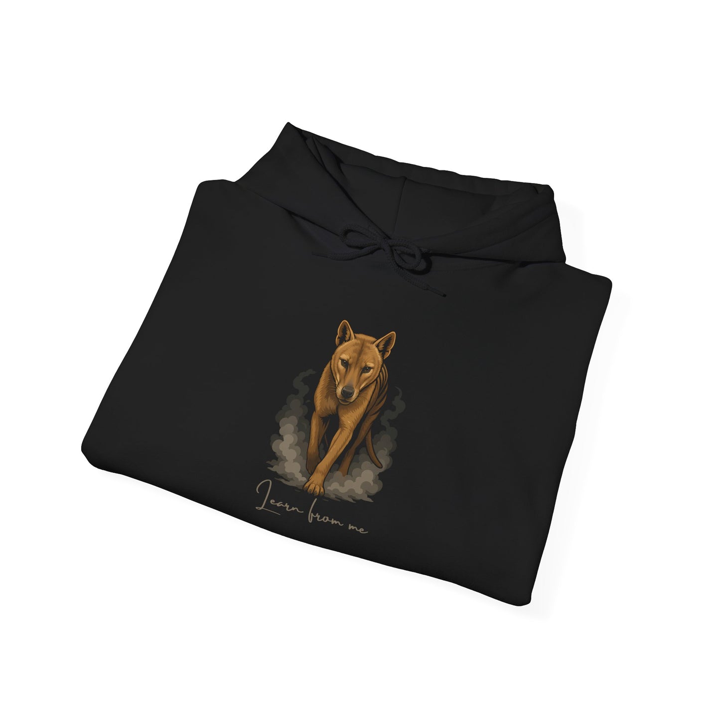 Thylacine Learn From Me Hoodie, Tasmanian Tiger Hoodie, Extinction Awareness Hoodie, Australian Wildlife Hoodie, Conservation Sweatshirt, Aussie Animal Hoodie
