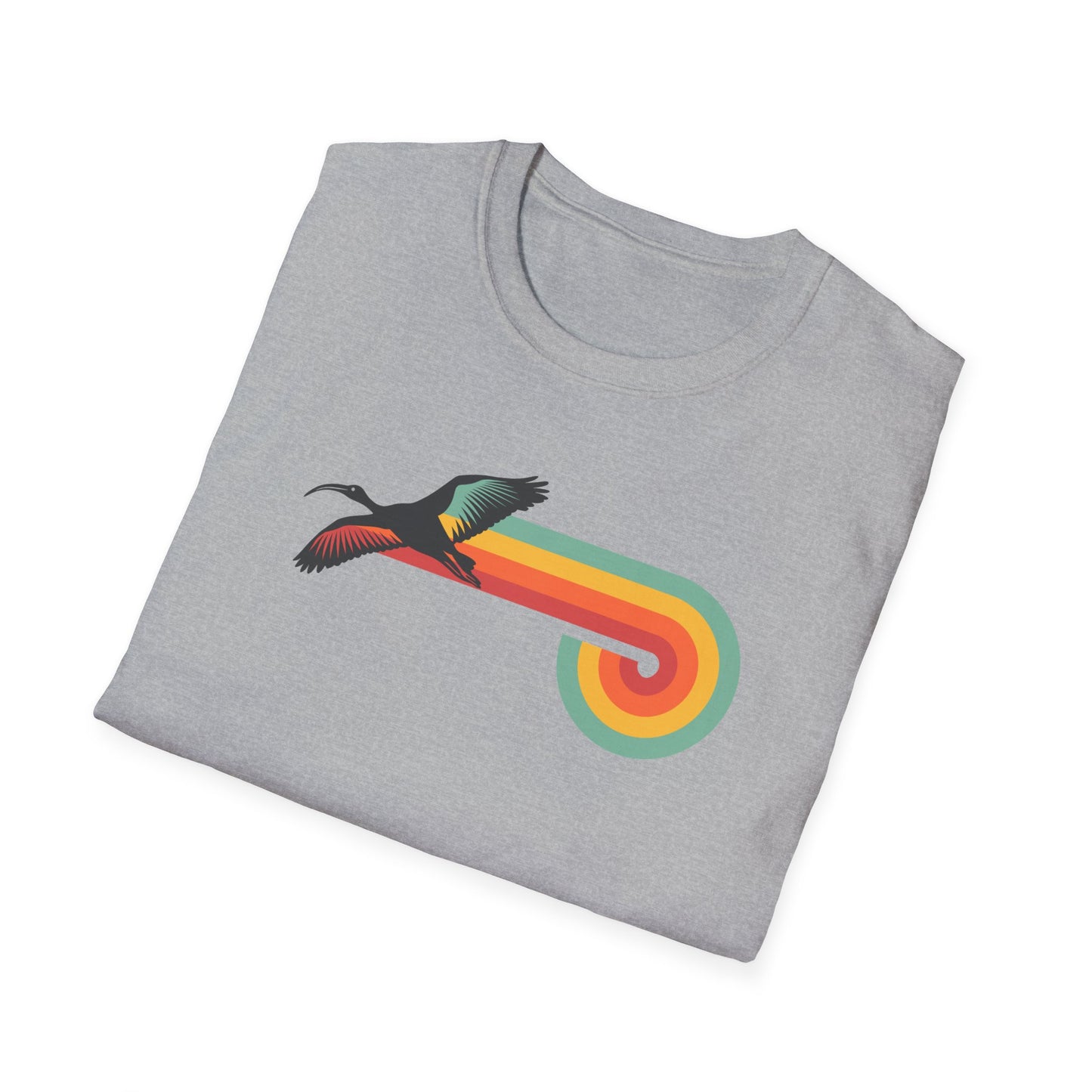 Retro Ibis T-Shirt, Bin Chicken Shirt, Funny Australian Bird Tee, Vintage Aussie Wildlife Shirt, White Ibis Graphic T-Shirt