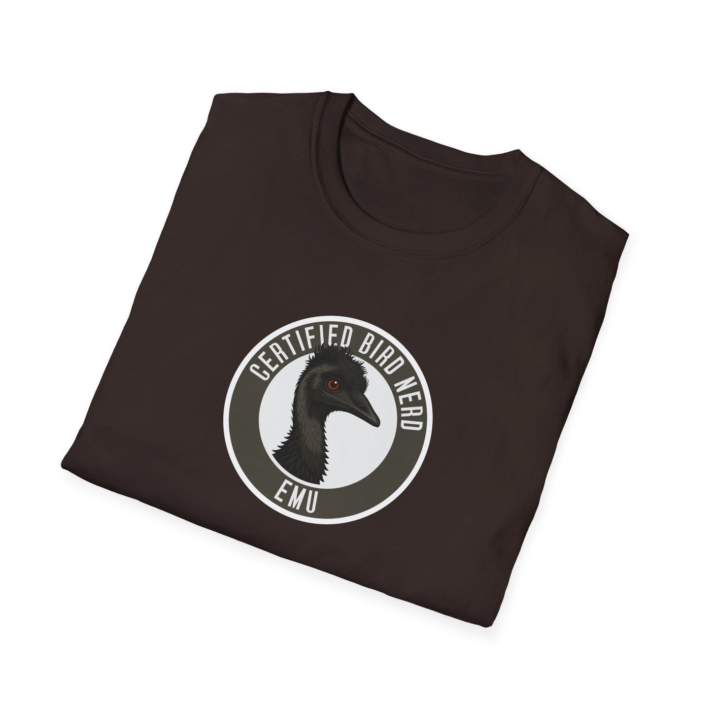 Emu T-Shirt, Certified Bird Nerd Shirt, Australian Bird Tee, Wildlife Lover Gift, Birdwatching Shirt, Aussie Animal Graphic Tee