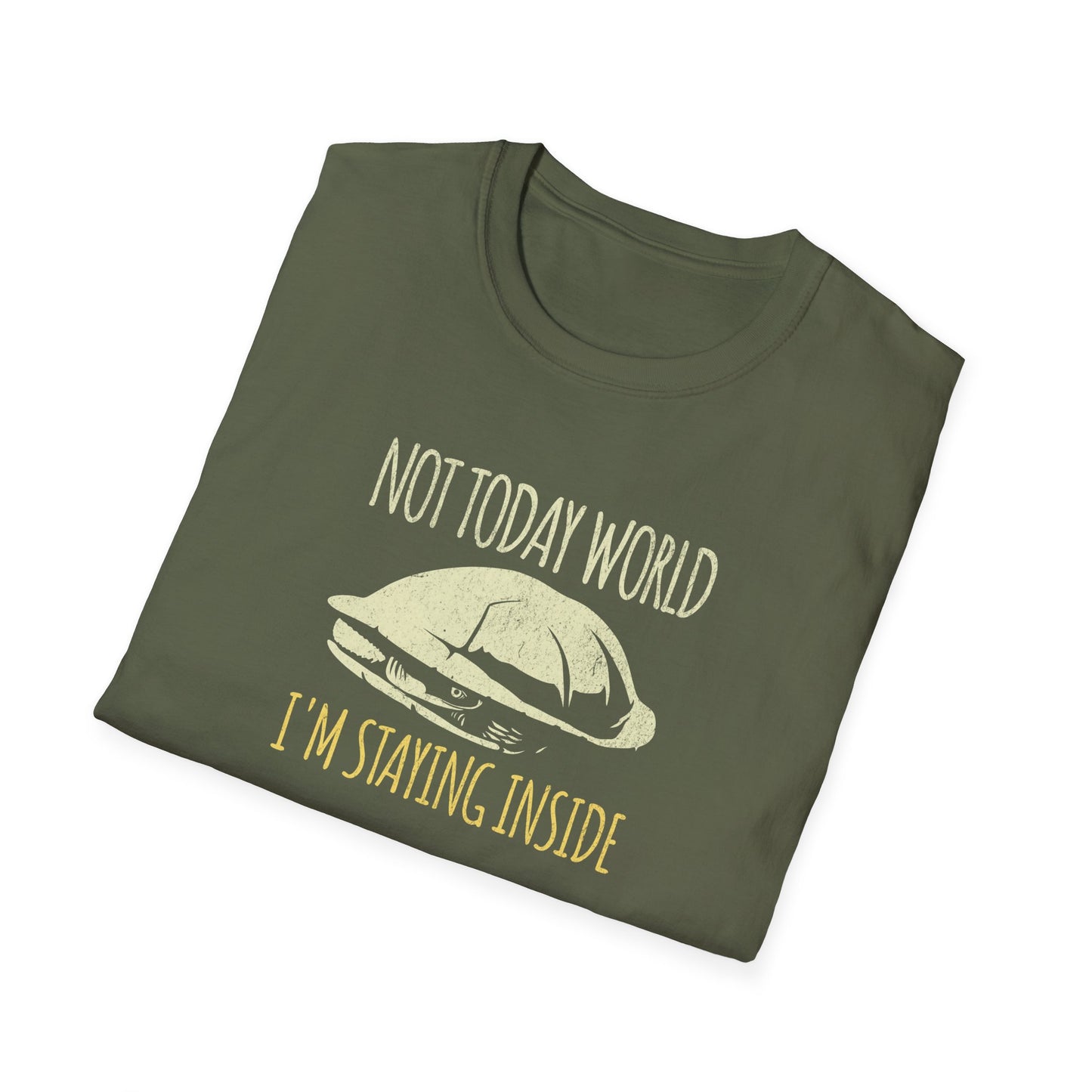 Funny Turtle T-Shirt, Not Today World I’m Staying Inside Shirt, Introvert Turtle Tee, Hermit Mood Shirt, Cute Turtle Lover Gift
