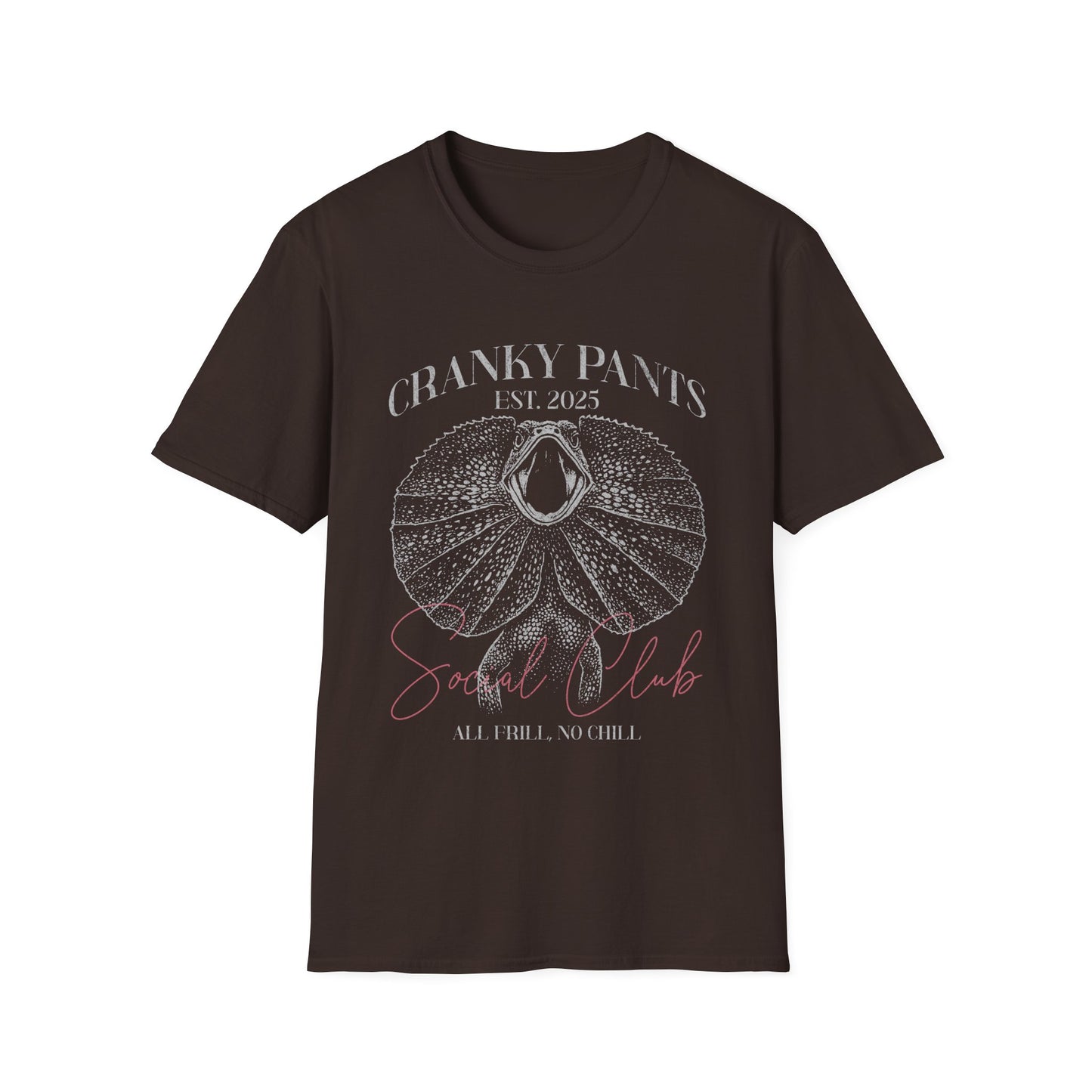 Cranky Pants Social Club T-Shirt – Frill-necked Lizard All Frill No Chill