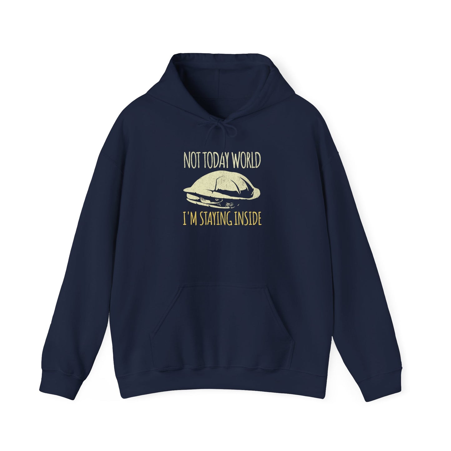 Not Today World Staying Inside Turtle Hoodie, Funny Turtle Hoodie, Introvert Hoodie, Tortoise Hoodie, Antisocial Hoodie, Cozy Meme Sweatshirt, Funny Animal Hoodie