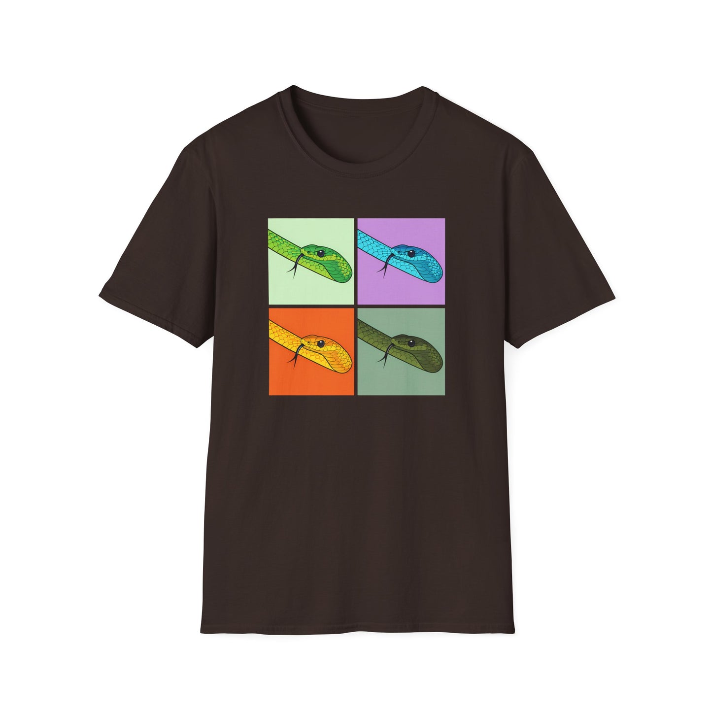 Common Tree Snake Pop Art T-Shirt, Australian Snake Shirt, Retro Snake Tee, Colourful Reptile Shirt, Herping Gift, Snake Lover Tee