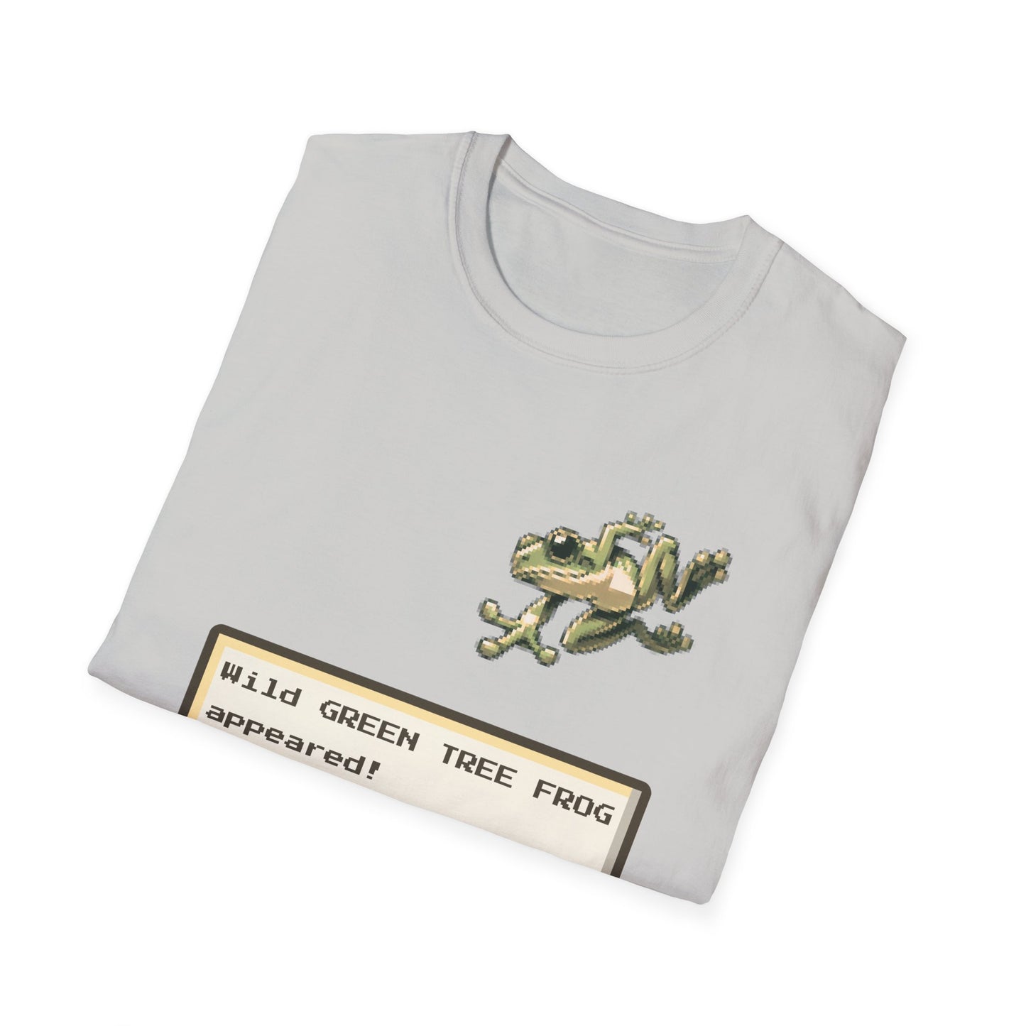 A Wild Green Tree Frog Appears T-Shirt – Funny Australian Amphibian Gamer Tee