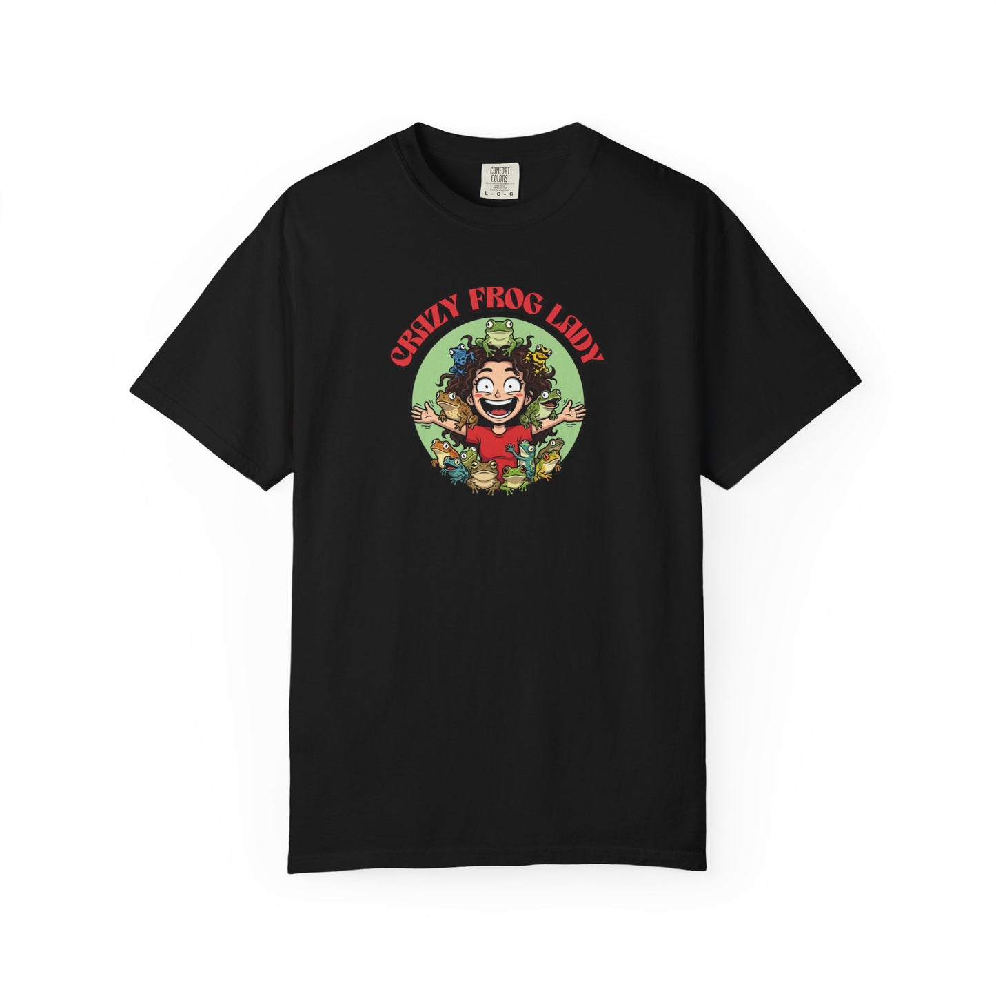 Crazy Frog Lady Shirt, Comfort Colors Frog Tee, Frog Lover Gift, Amphibian Mom T Shirt, Reptile Keeper Shirt, Funny Animal Graphic Tee
