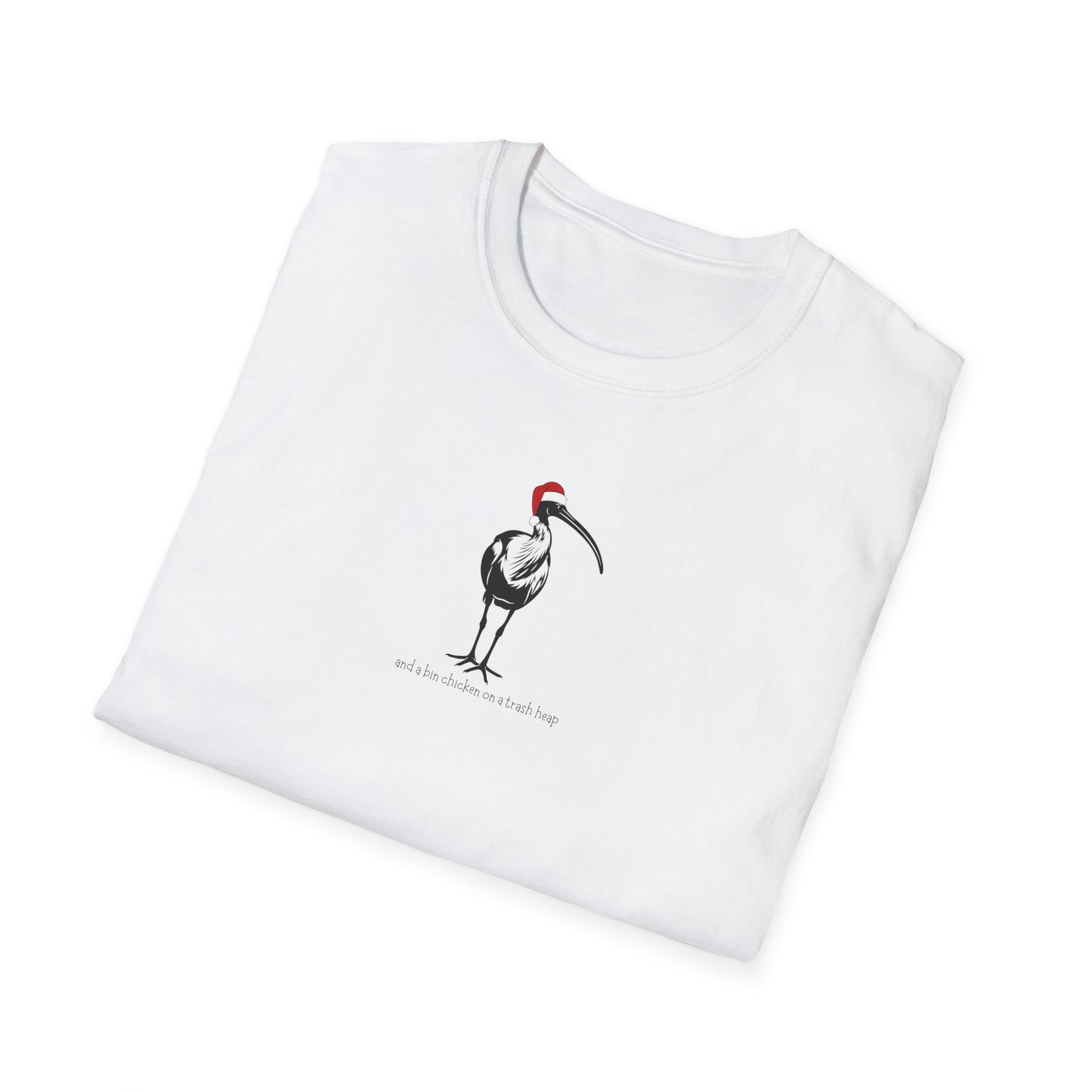White Ibis Christmas T-Shirt, Bin Chicken Christmas Shirt, Australian Christmas Tee, Aussie Bird Shirt, Funny Holiday T-Shirt, Ibis Santa Hat Tee, Australian Wildlife Christmas Gift