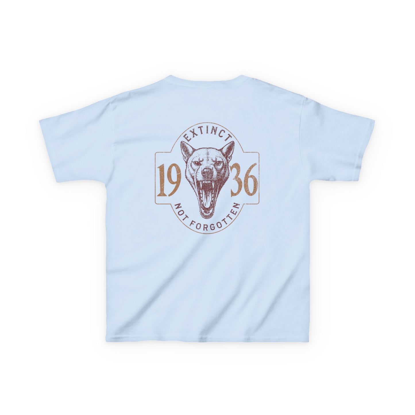 Kids Thylacine T-Shirt | Extinct Not Forgotten Tasmanian Tiger Tee