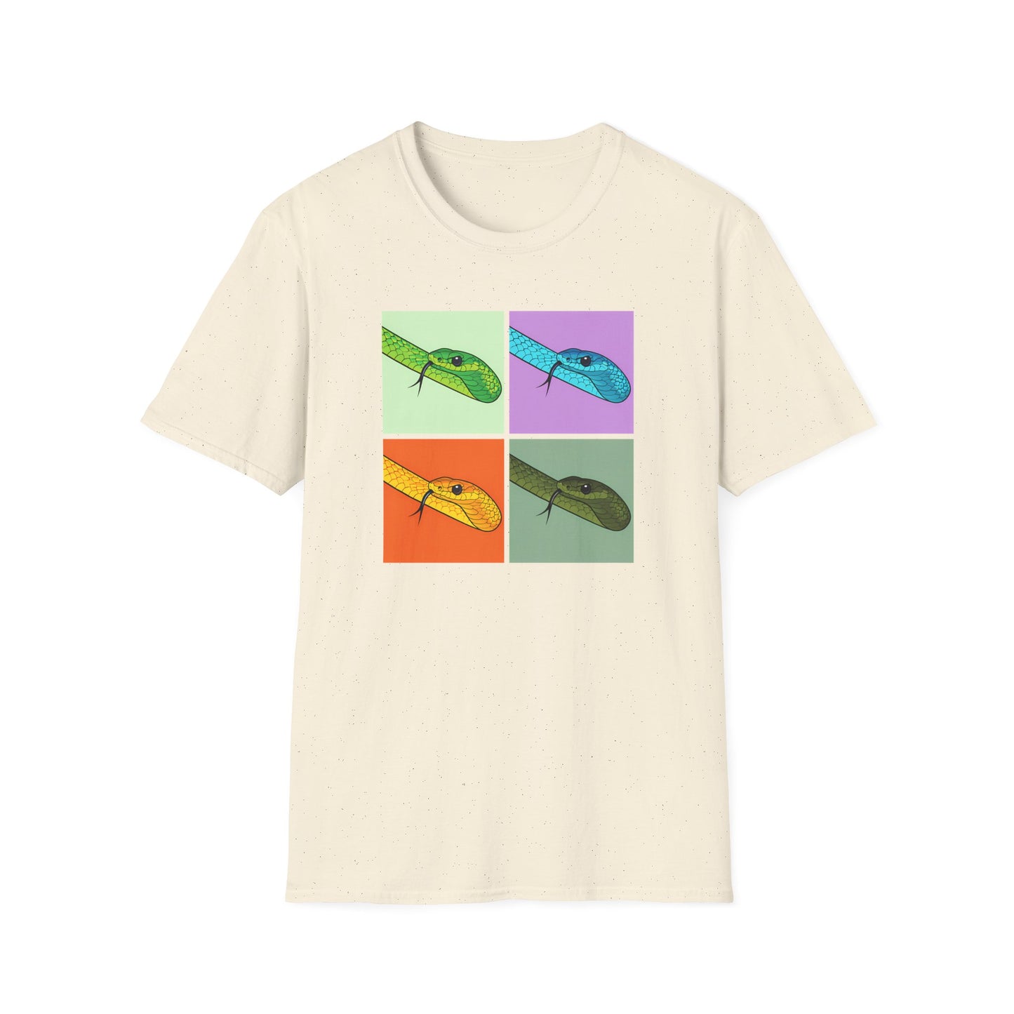 Common Tree Snake Pop Art T-Shirt, Australian Snake Shirt, Retro Snake Tee, Colourful Reptile Shirt, Herping Gift, Snake Lover Tee