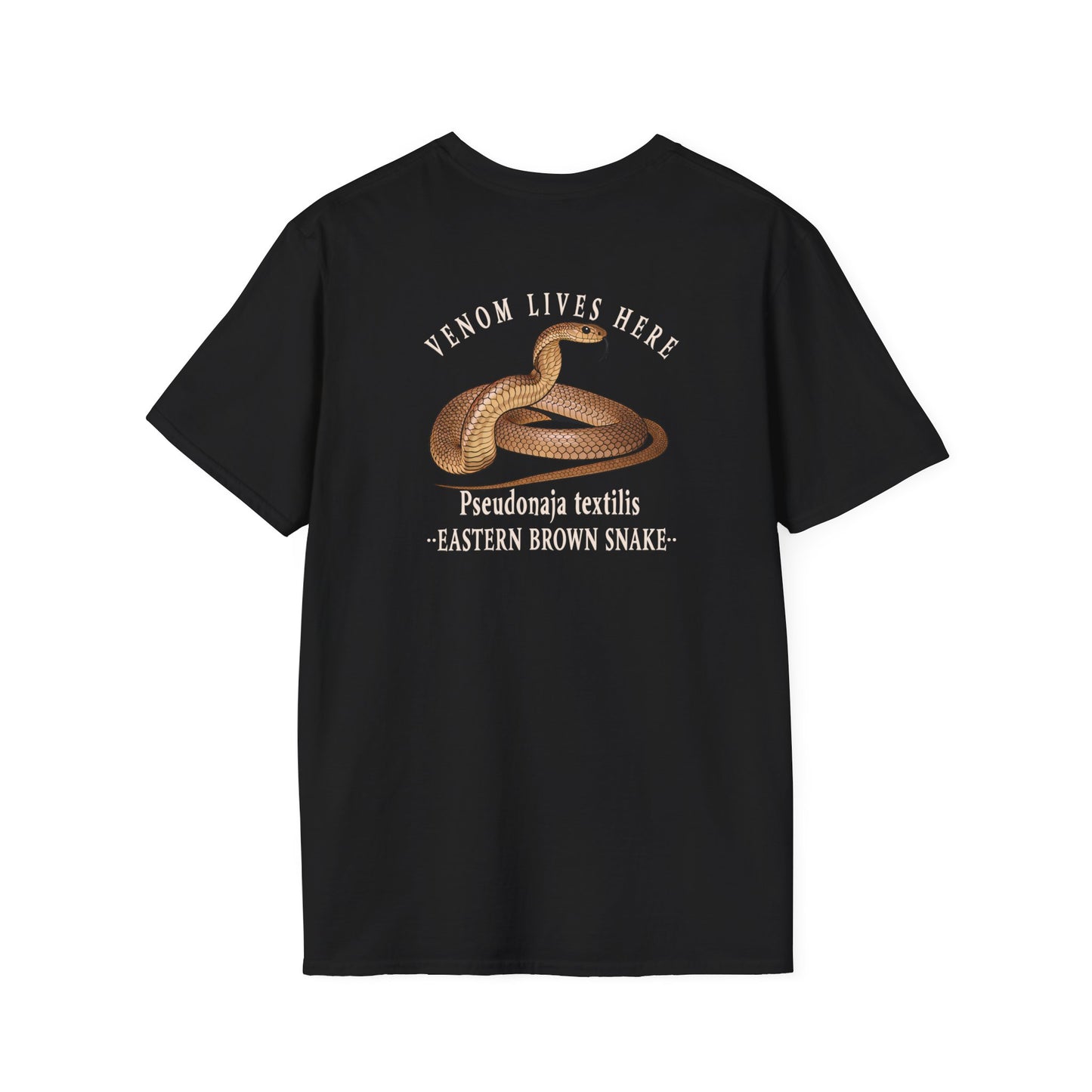 Eastern Brown Snake T-Shirt, Venom Lives Here Shirt, Double Sided Snake Tee, Australian Reptile Shirt, Snake Lover Gift, Herping Tee