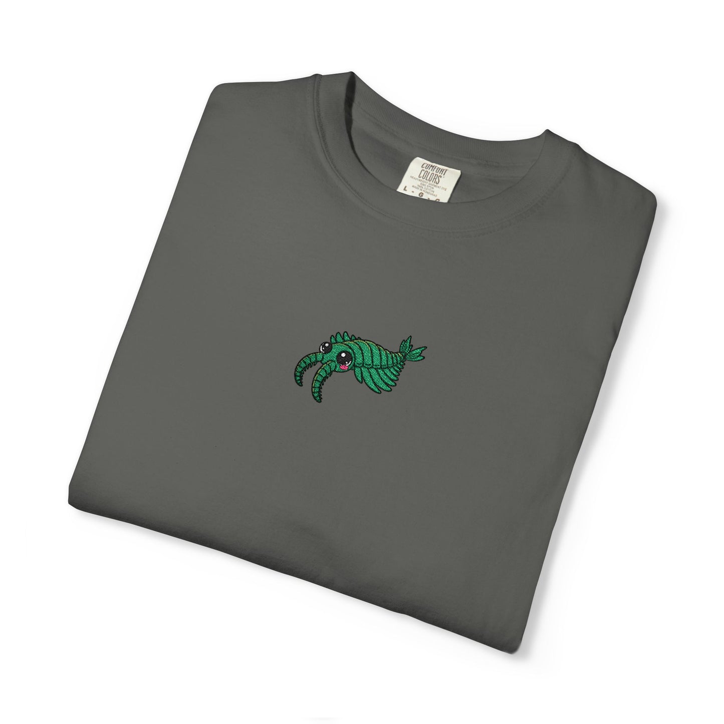 Anomalocaris Embroidered Comfort Colors T-Shirt, Cambrian Explosion Shirt, Prehistoric Ocean Creature Tee, Paleontology Gift, Fossil Shirt