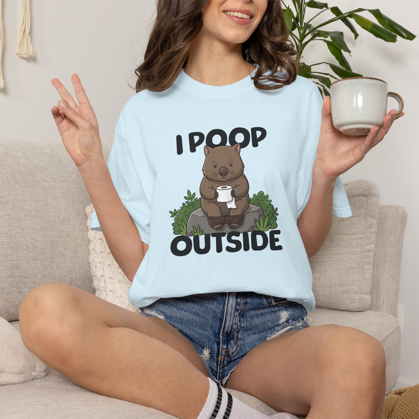 I Poop Outside Wombat Shirt, Funny Wombat T Shirt, Comfort Colors Camping Tee, Australian Wildlife Shirt, Outdoor Humor Gift