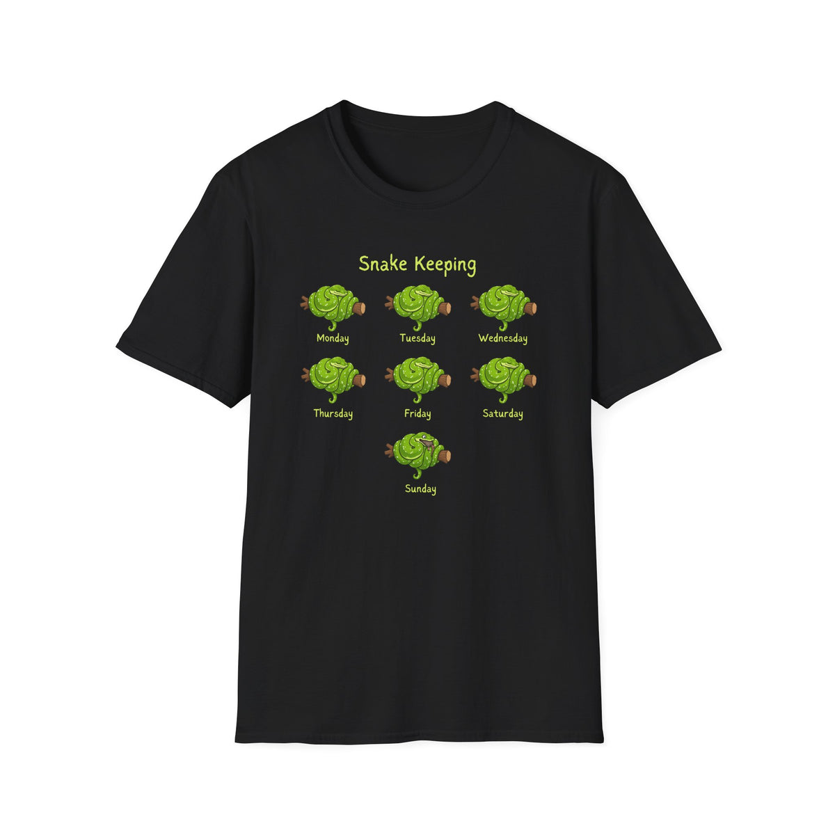 Snake Keeper T-Shirt, Green Tree Python Shirt, Reptile Lover Tee, Snake Owner Gift, Herpetology Shirt, Reptile Keeping Tee