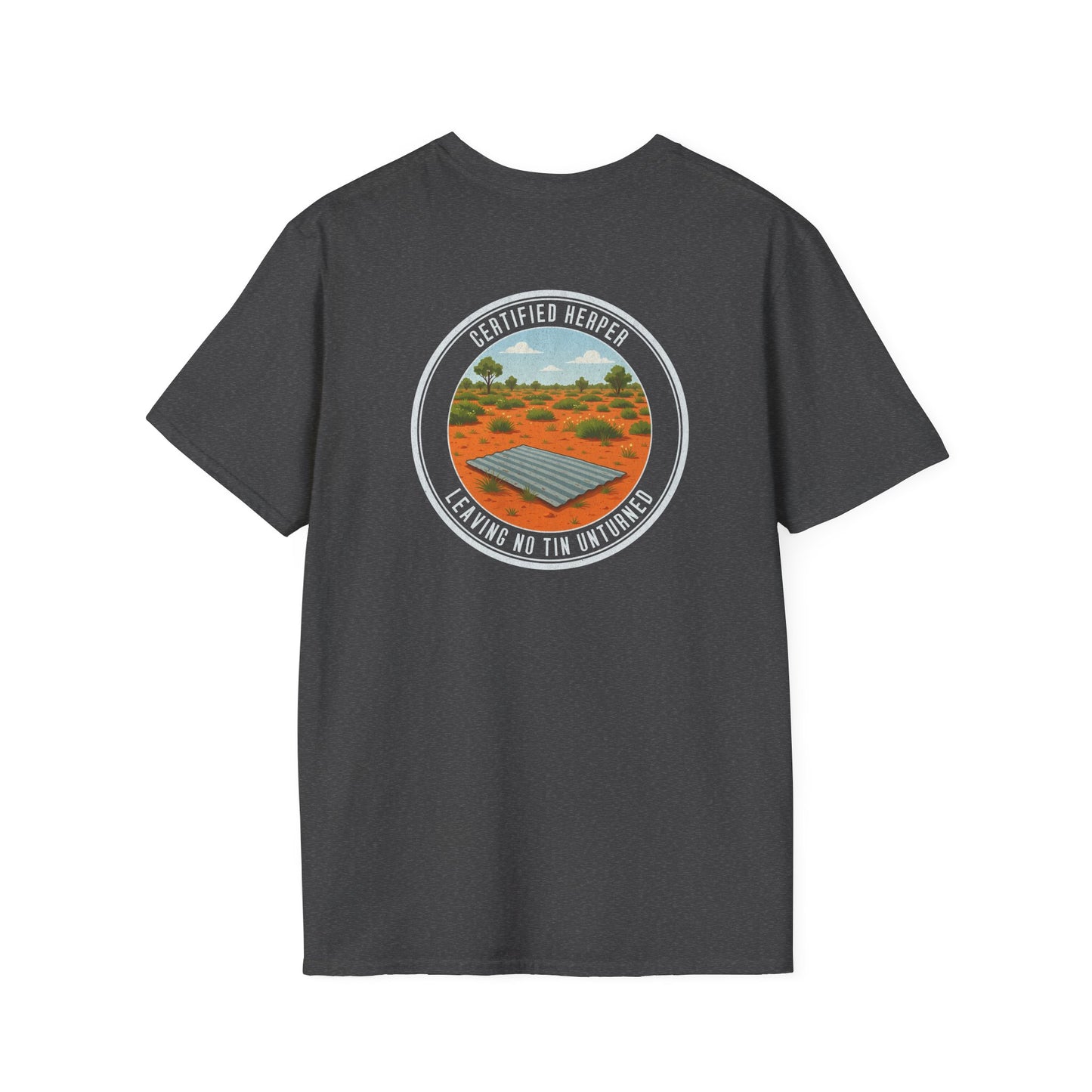 Certified Herper T-Shirt, Double Sided Herping Shirt, Tin Flipping Australia Tee, Reptile Lover Gift, Field Herping Graphic Shirt