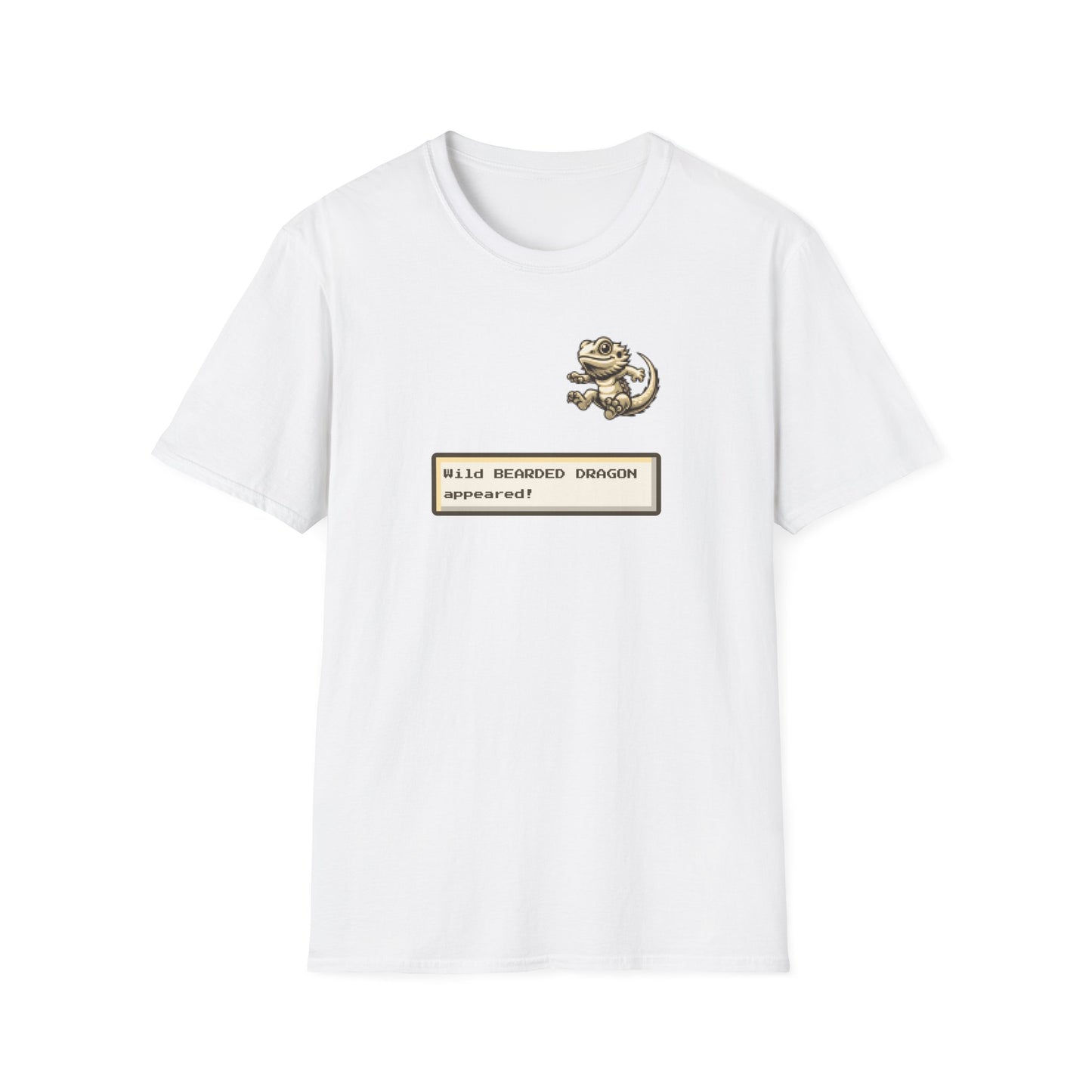 Bearded Dragon Gaming T-Shirt, Wild Bearded Dragon Appeared Tee, Retro RPG Lizard Shirt, Gamer Reptile Tee, Beardie Lover Gift