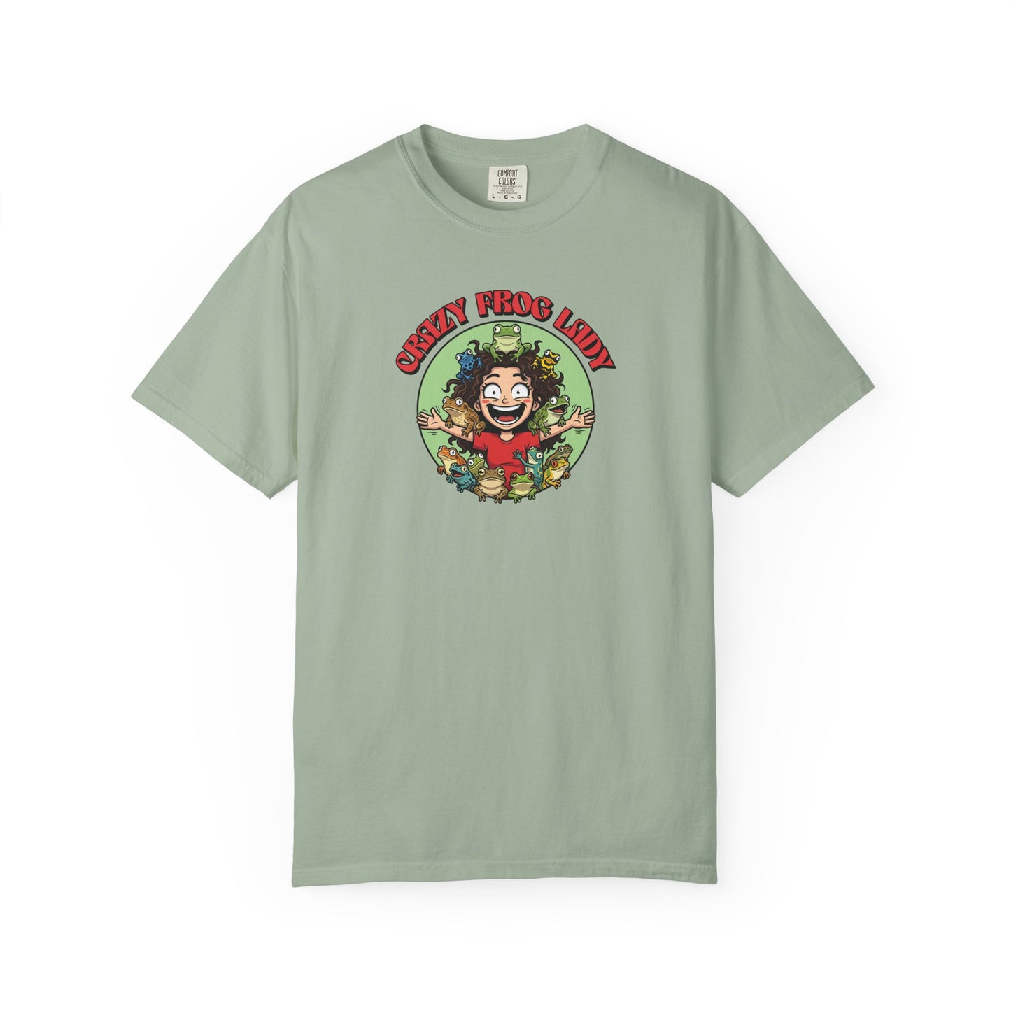 Crazy Frog Lady Shirt, Comfort Colors Frog Tee, Frog Lover Gift, Amphibian Mom T Shirt, Reptile Keeper Shirt, Funny Animal Graphic Tee