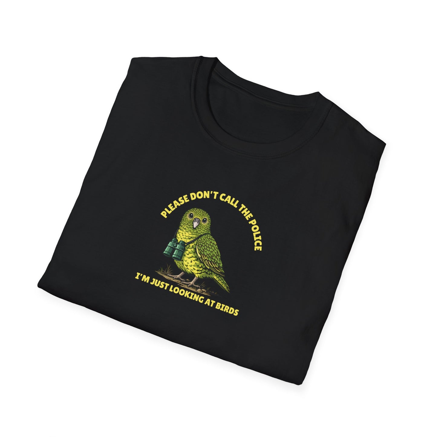Night Parrot T-Shirt, Please Don’t Call The Police Shirt, Birdwatching Tee, Australian Bird Shirt, Bird Nerd Gift, Wildlife Graphic Tee