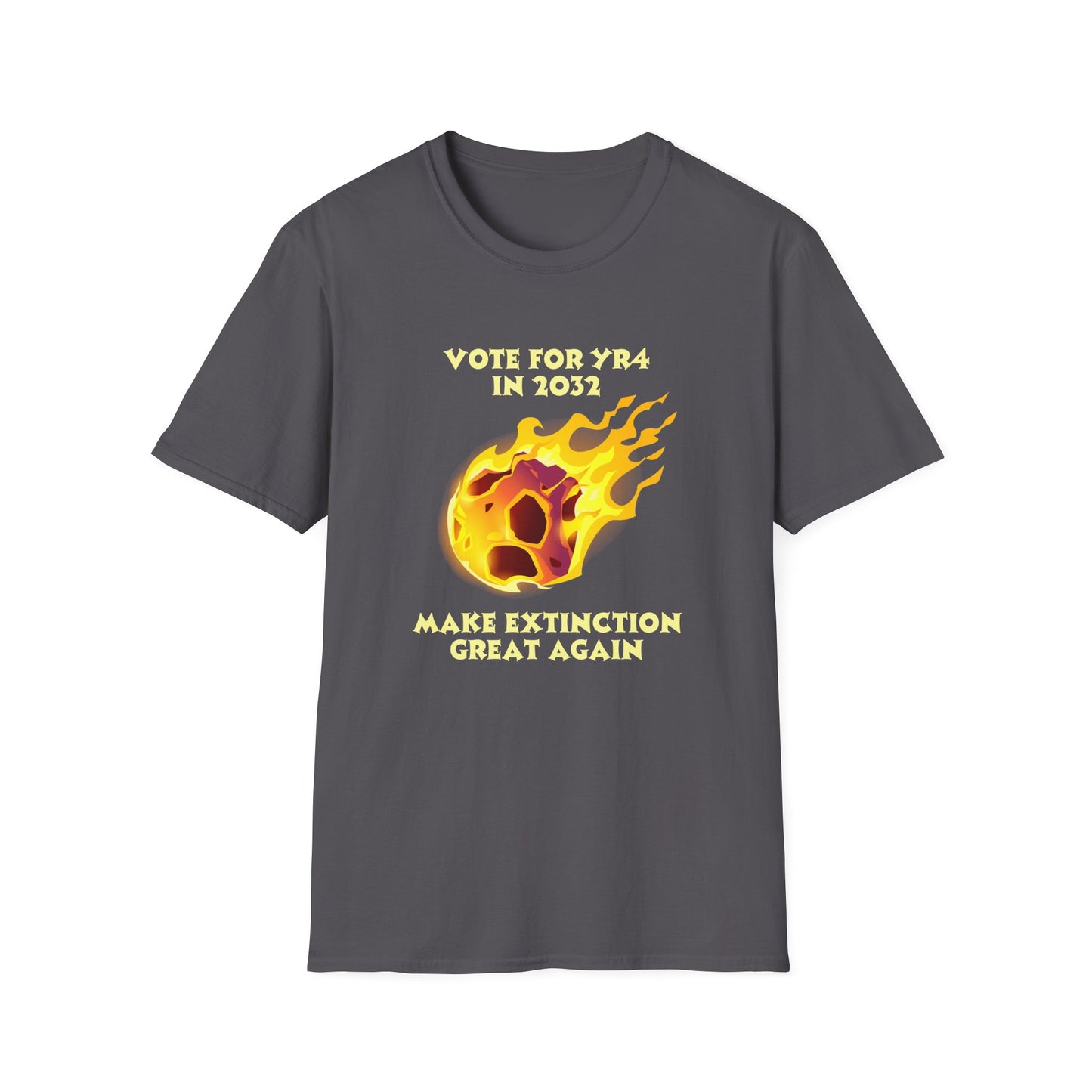 YR4 Asteroid T-Shirt – Make Extinction Great Again Funny Science Space Tee