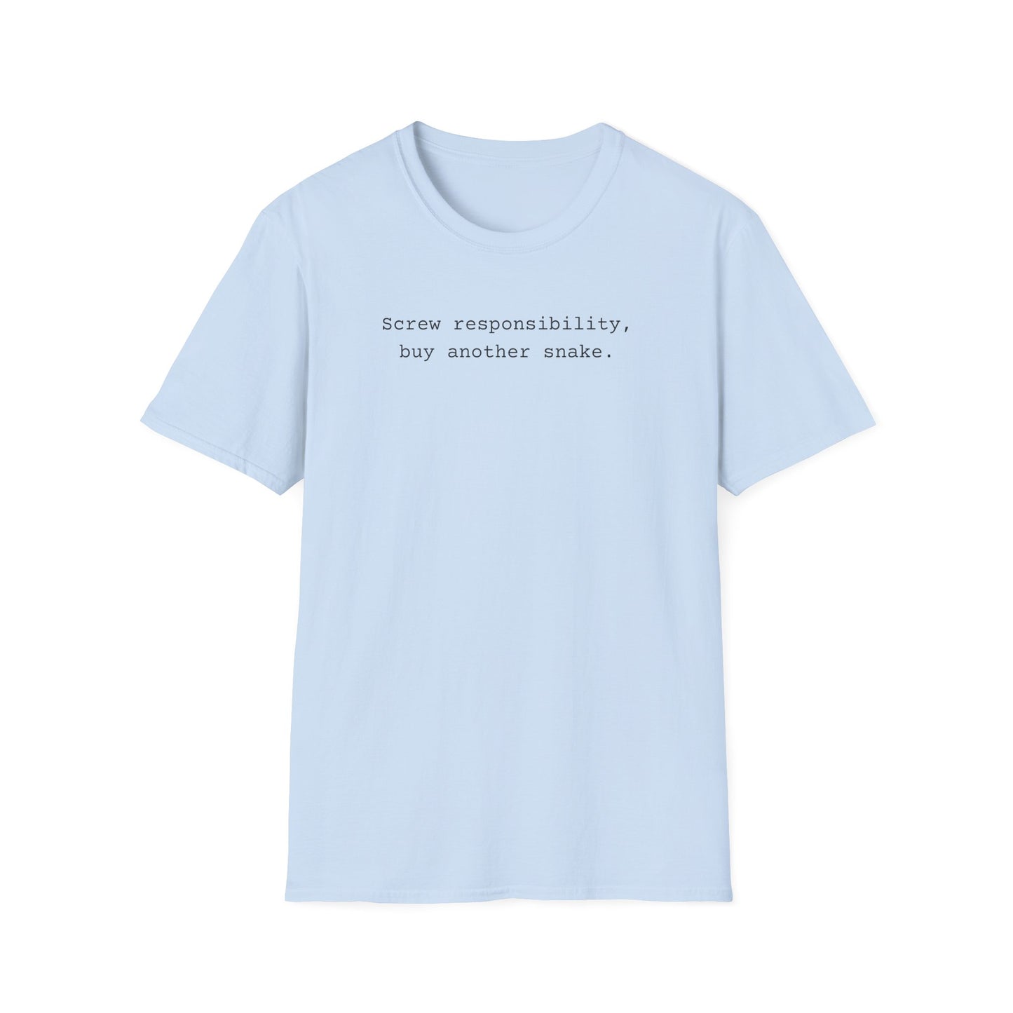 Screw Responsibility Buy Another Snake T-Shirt, Snake Lover Shirt, Reptile Keeper Tee, Herpetology Gift, Snake Mom Dad Shirt