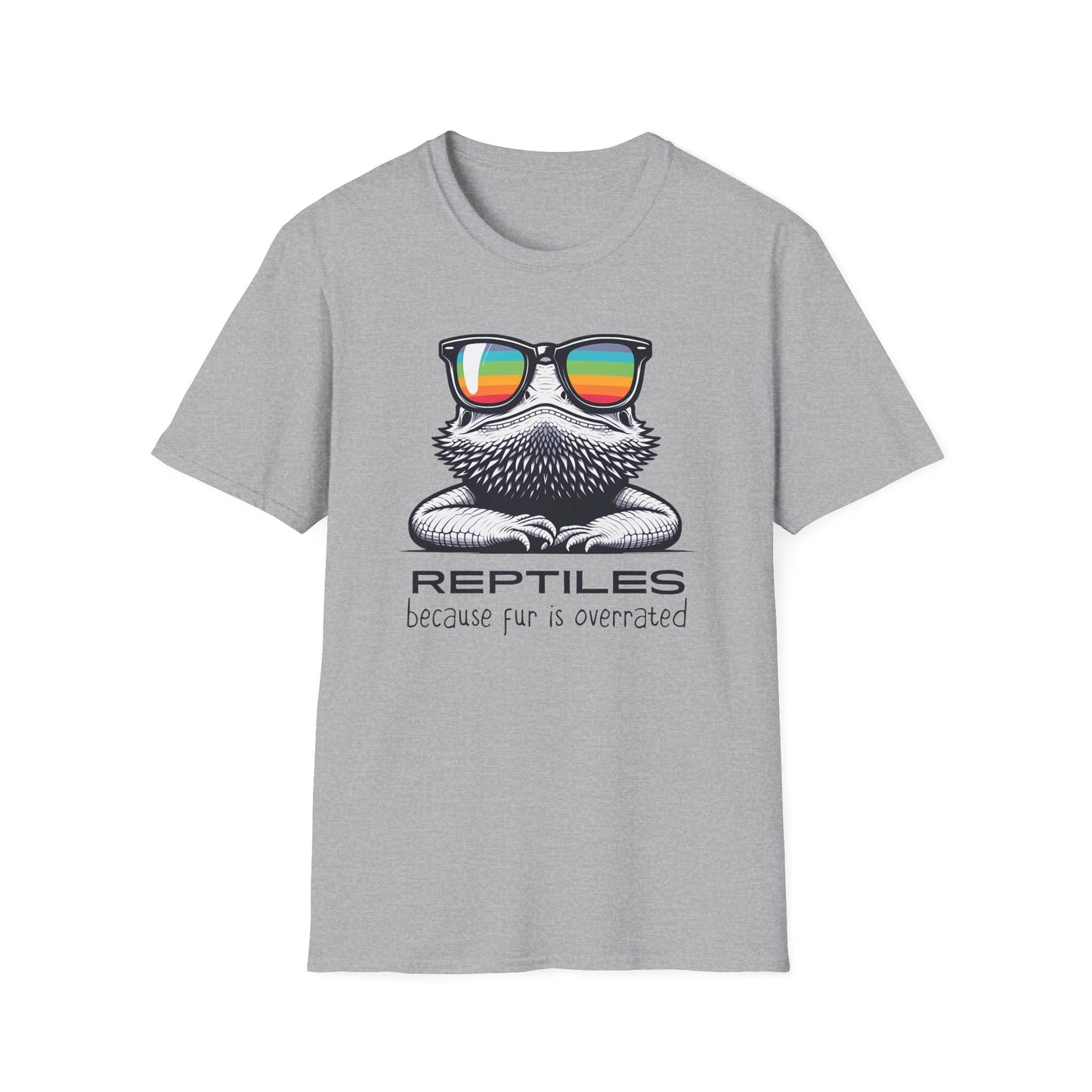 Reptile Lover T-Shirt, Bearded Dragon Shirt, Reptiles Because Fur Is Overrated Tee, Funny Lizard Shirt, Reptile Owner Gift
