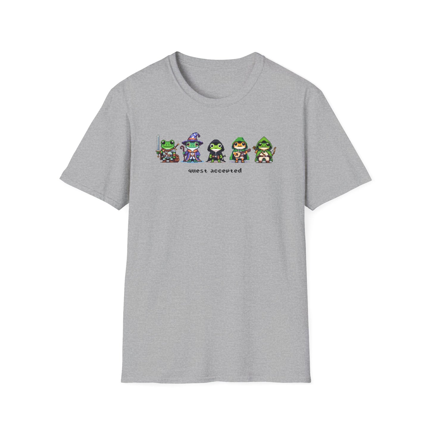 Frog Quest Accepted T-Shirt, Gamer Frog Shirt, Pixel Frog Tee, RPG Frog Shirt, Fantasy Frog Shirt, Funny Gaming Tee, Frog Lover Gift