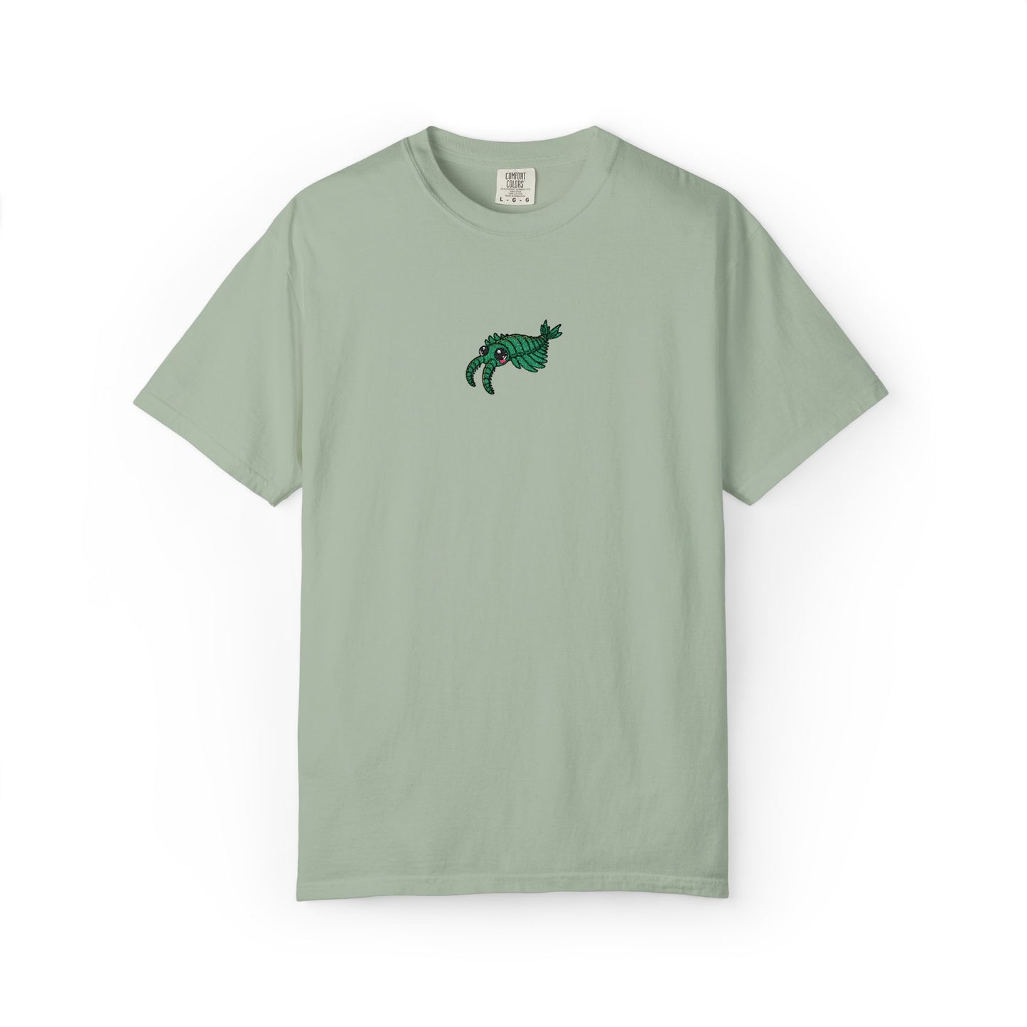 Anomalocaris Embroidered Comfort Colors T-Shirt, Cambrian Explosion Shirt, Prehistoric Ocean Creature Tee, Paleontology Gift, Fossil Shirt