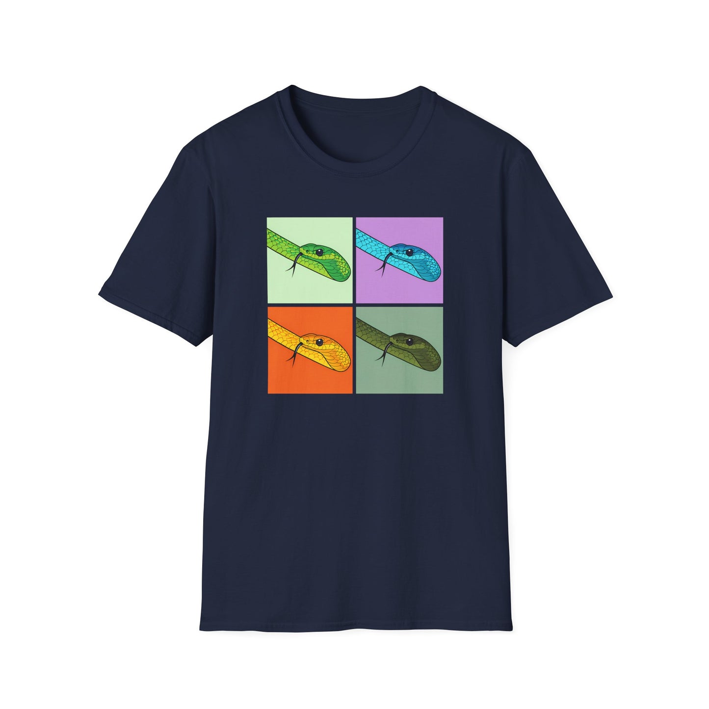 Common Tree Snake Pop Art T-Shirt, Australian Snake Shirt, Retro Snake Tee, Colourful Reptile Shirt, Herping Gift, Snake Lover Tee