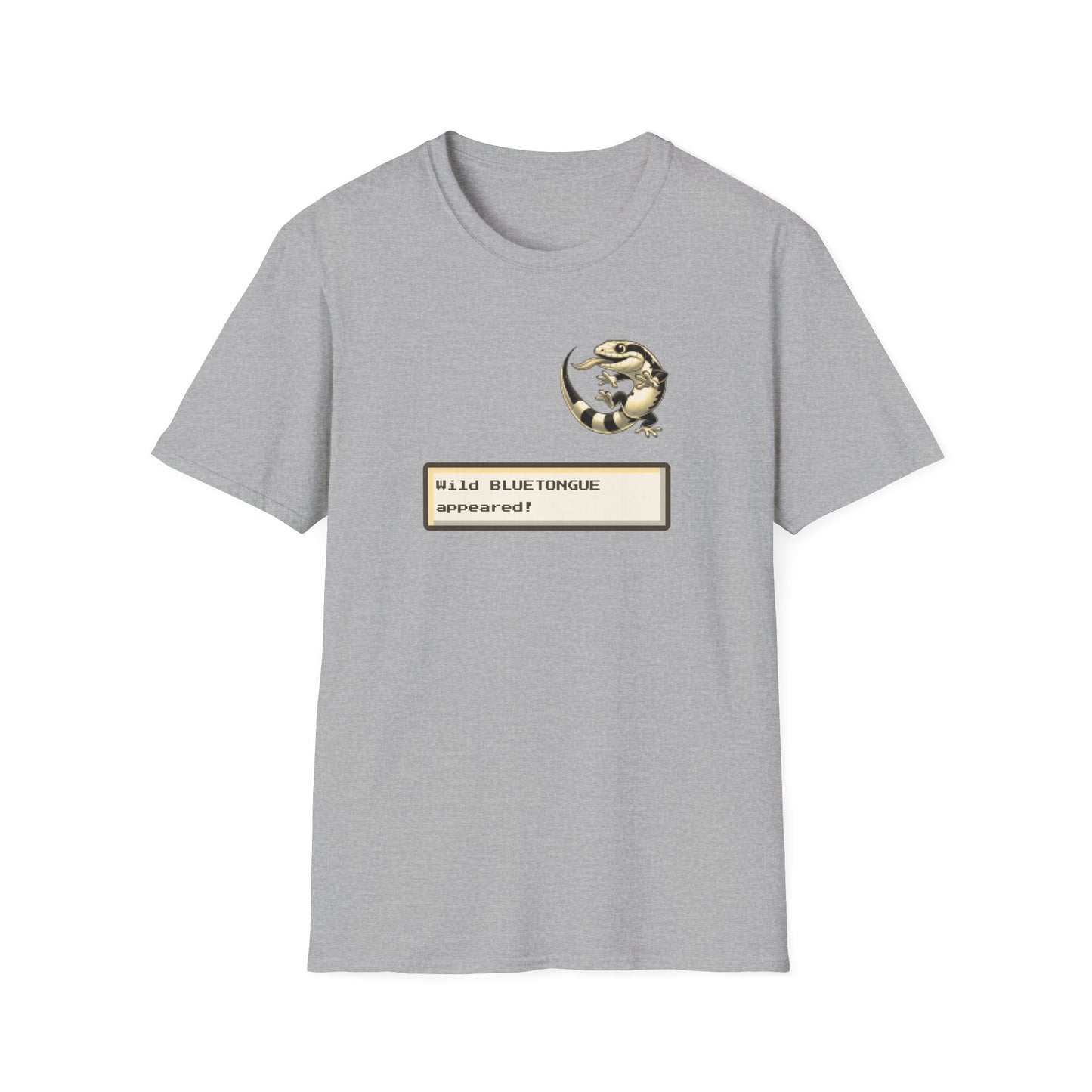 Blue Tongue Skink Gaming T-Shirt, Retro RPG Lizard Tee, Wild Bluetongue Appeared Shirt, Tiliqua Skink Gamer Tee, Reptile Lover Gift