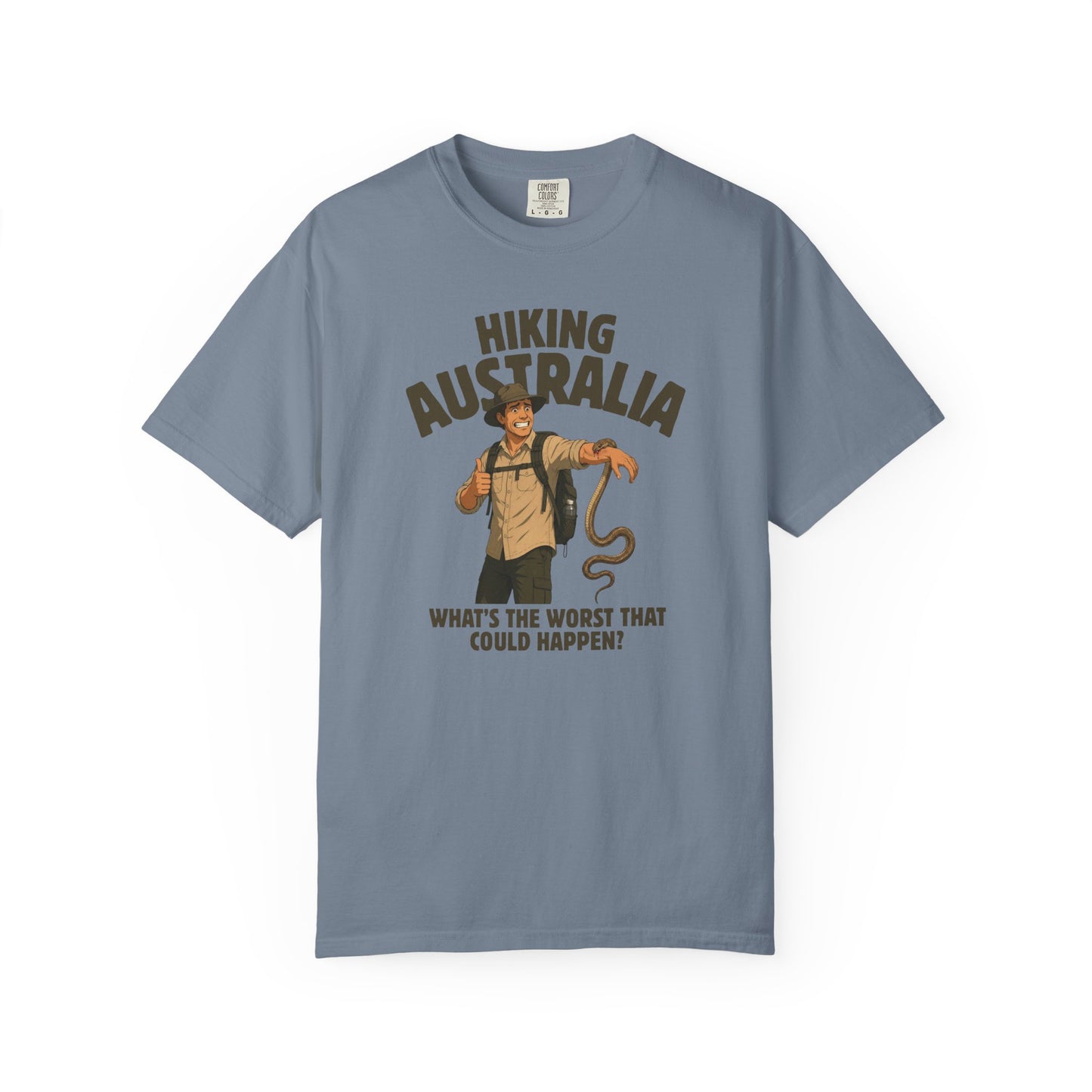 Hiking Australia Snake Shirt, Comfort Colors Hiking Tee, Funny Australian Wildlife Shirt, Snake Bite T Shirt, Aussie Outdoor Adventure Tee