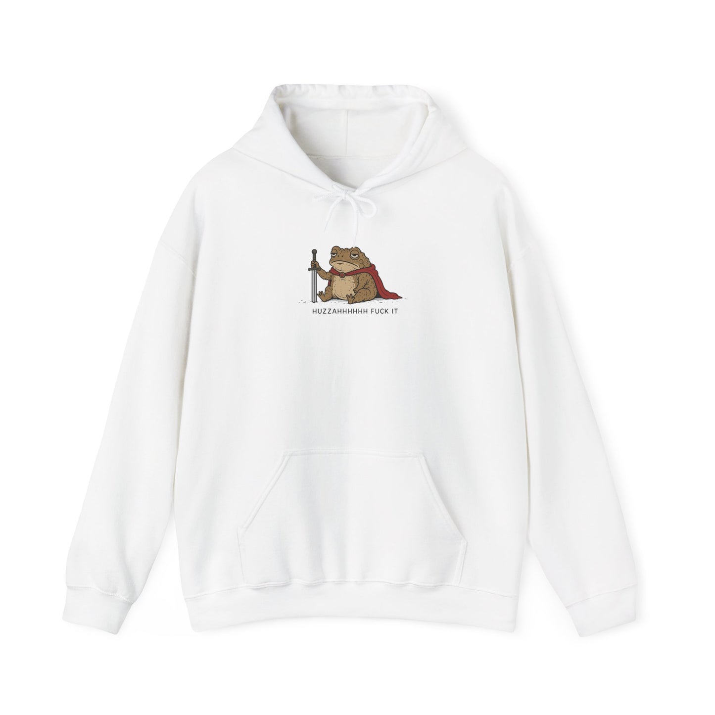 Huzzah Toad Hoodie, Funny Frog Hoodie, Medieval Frog Hoodie, Knight Frog Hoodie, Meme Hoodie, Goblincore Hoodie, Fantasy Animal Sweatshirt