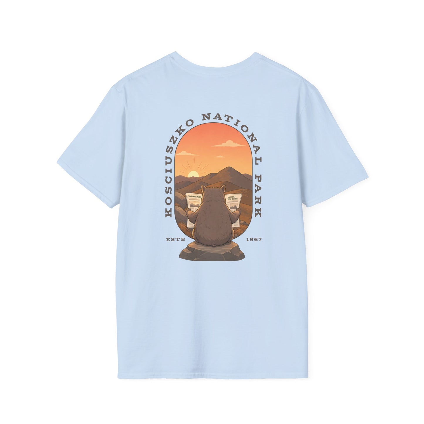 Kosciuszko National Park T-Shirt, Wombat Shirt, Australian Wildlife Tee, National Park Style Shirt, Hiking Gift, Aussie Nature Shirt