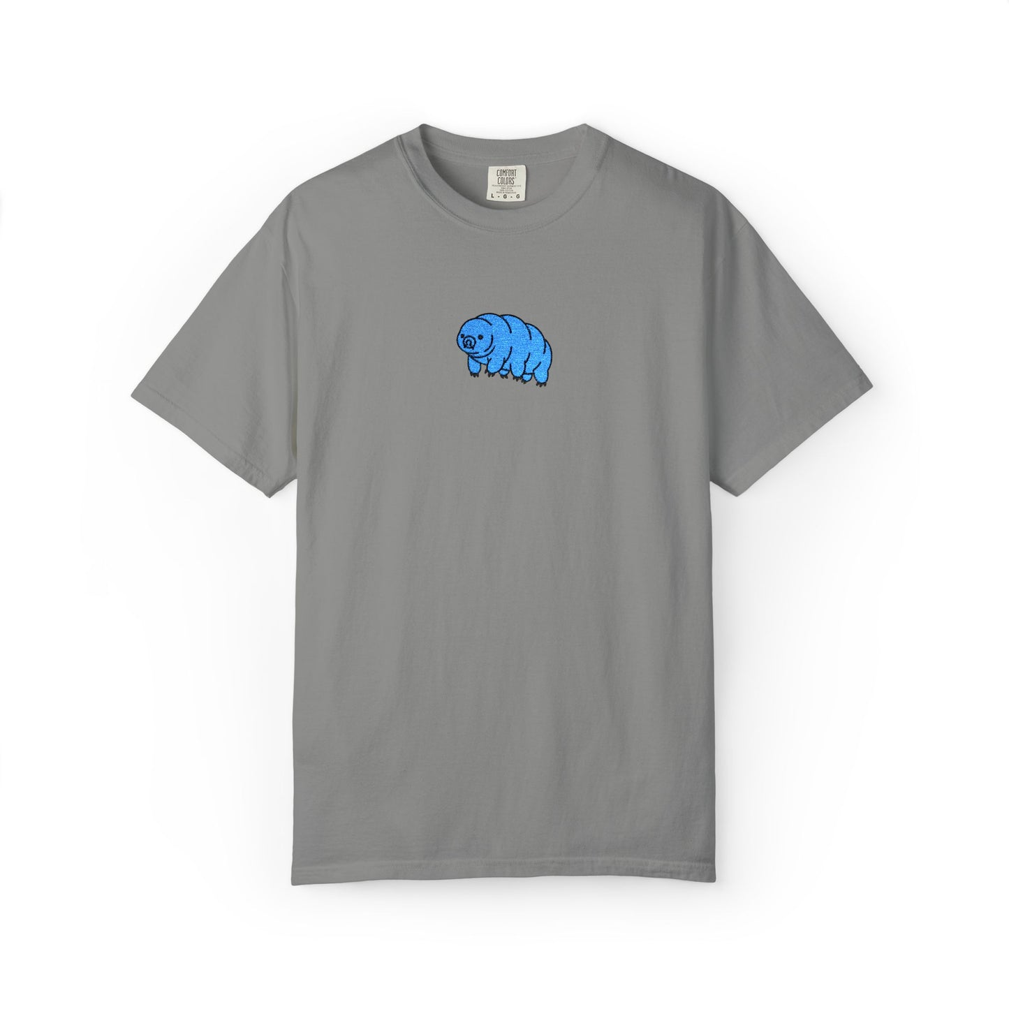 Tardigrade Embroidered Comfort Colors T-Shirt, Cute Water Bear Shirt, Science Nerd Tee, Biology Gift, Microbiology Embroidered Shirt