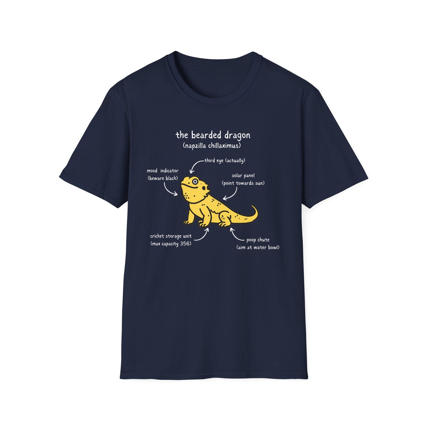 Anatomy of a Bearded Dragon T-Shirt, Reptile Lover Shirt, Beardie Owner Tee, Lizard Diagram Shirt, Herpetology Gift