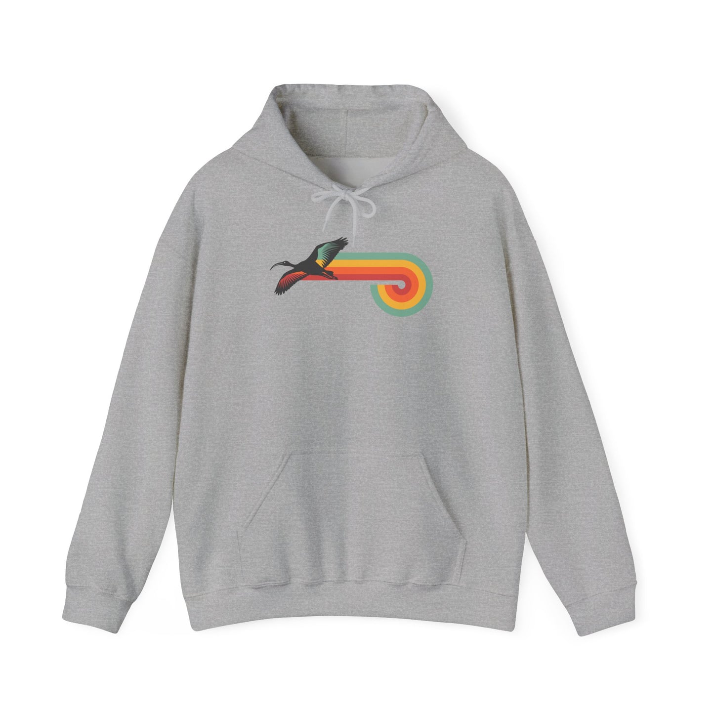 Retro Ibis Hoodie, Bin Chicken Hoodie, Vintage Bird Hoodie, Funny Australian Bird Hoodie, Retro Aussie Hoodie, White Ibis Sweatshirt, Bird Lover Gift