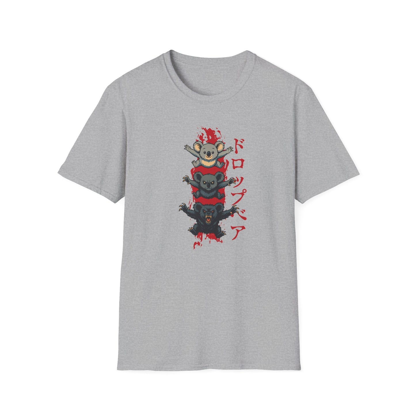 Drop Bear T-Shirt, Funny Australian Koala Shirt, Japanese Style Aussie Tee, Cute to Feral Koala Graphic Shirt, Australian Humour Gift
