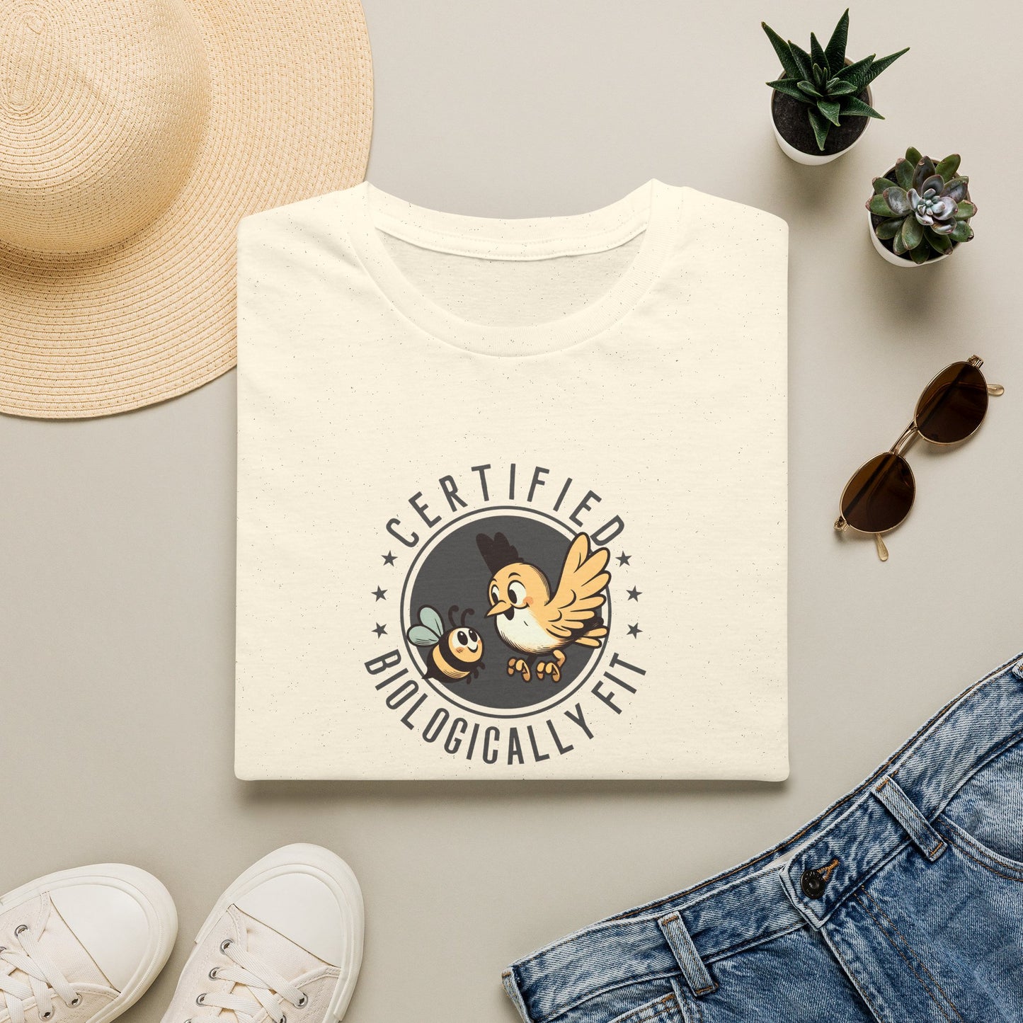 Certified Biologically Fit T-Shirt, Biology Pun Shirt, Science Teacher Tee, Evolution Humor Shirt, Cute Biology Graphic Tee, STEM Gift