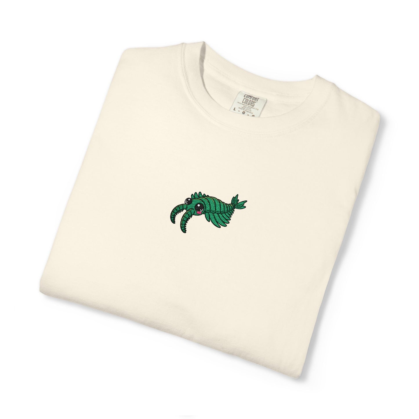 Anomalocaris Embroidered Comfort Colors T-Shirt, Cambrian Explosion Shirt, Prehistoric Ocean Creature Tee, Paleontology Gift, Fossil Shirt