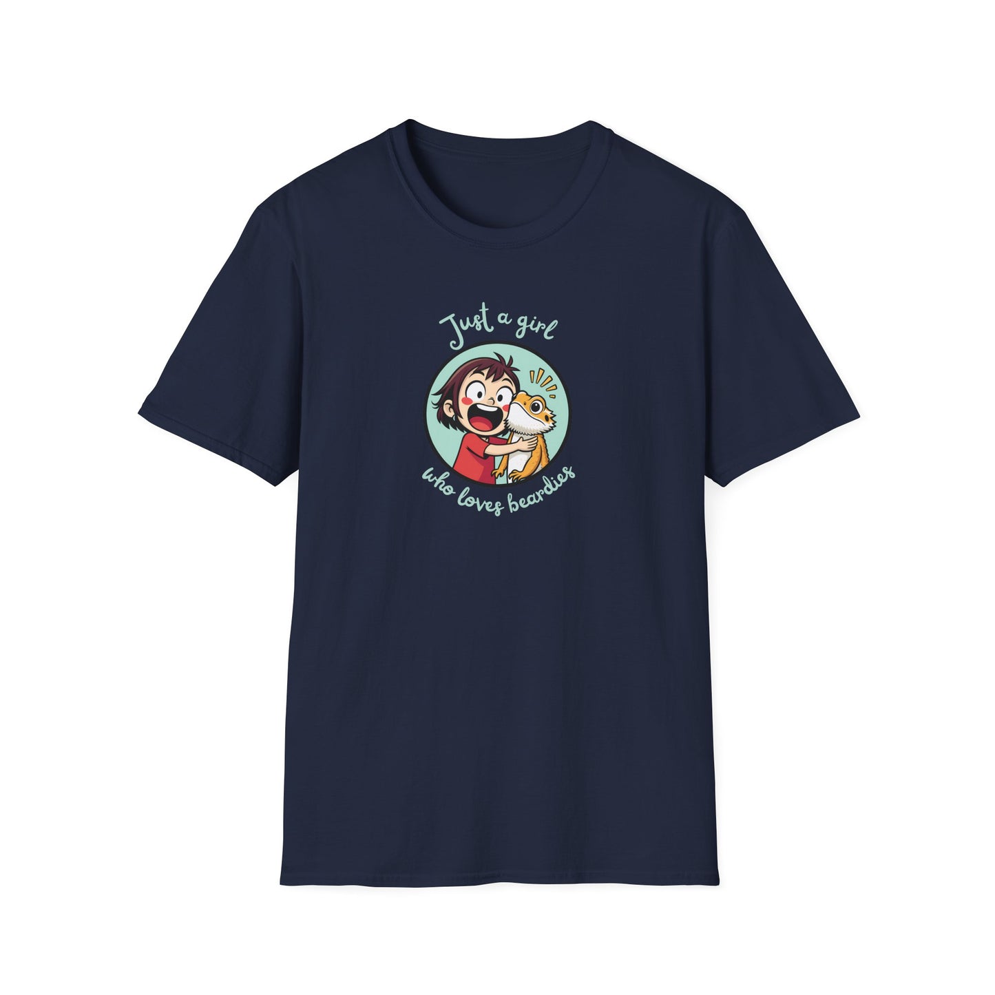 Just A Girl Who Loves Beardies T-Shirt, Bearded Dragon Shirt, Reptile Lover Tee, Beardie Mom Shirt, Cute Lizard T-Shirt, Reptile Keeper Gift, Australian Lizard Tee