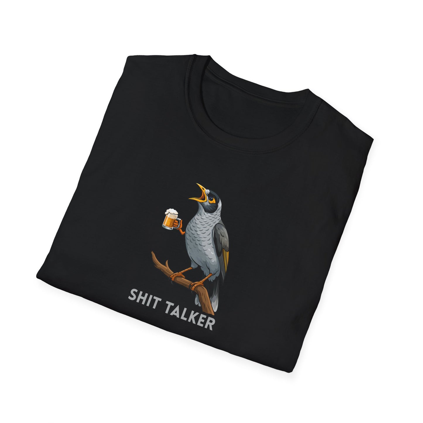 Noisy Miner T-Shirt, Australian Bird Shirt, Shit Talker Tee, Aussie Bird T-Shirt, Bird Nerd Gift, Funny Australian Wildlife Shirt, Beer Bird Graphic Tee