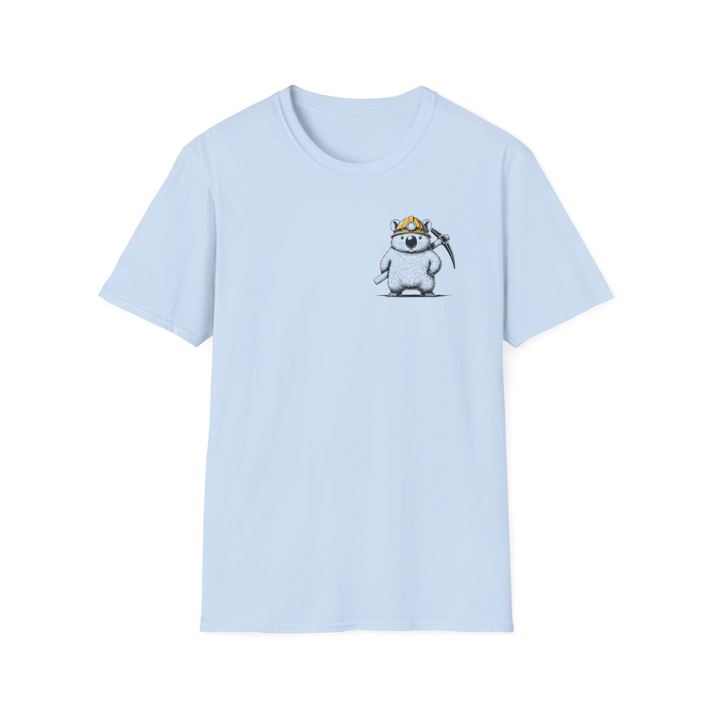 Wombat Miner T-Shirt, Funny Wombat Shirt, Aussie Mining Tee, Hard Hat Wombat, Australian Wildlife Shirt, Blue Collar Humor Gift