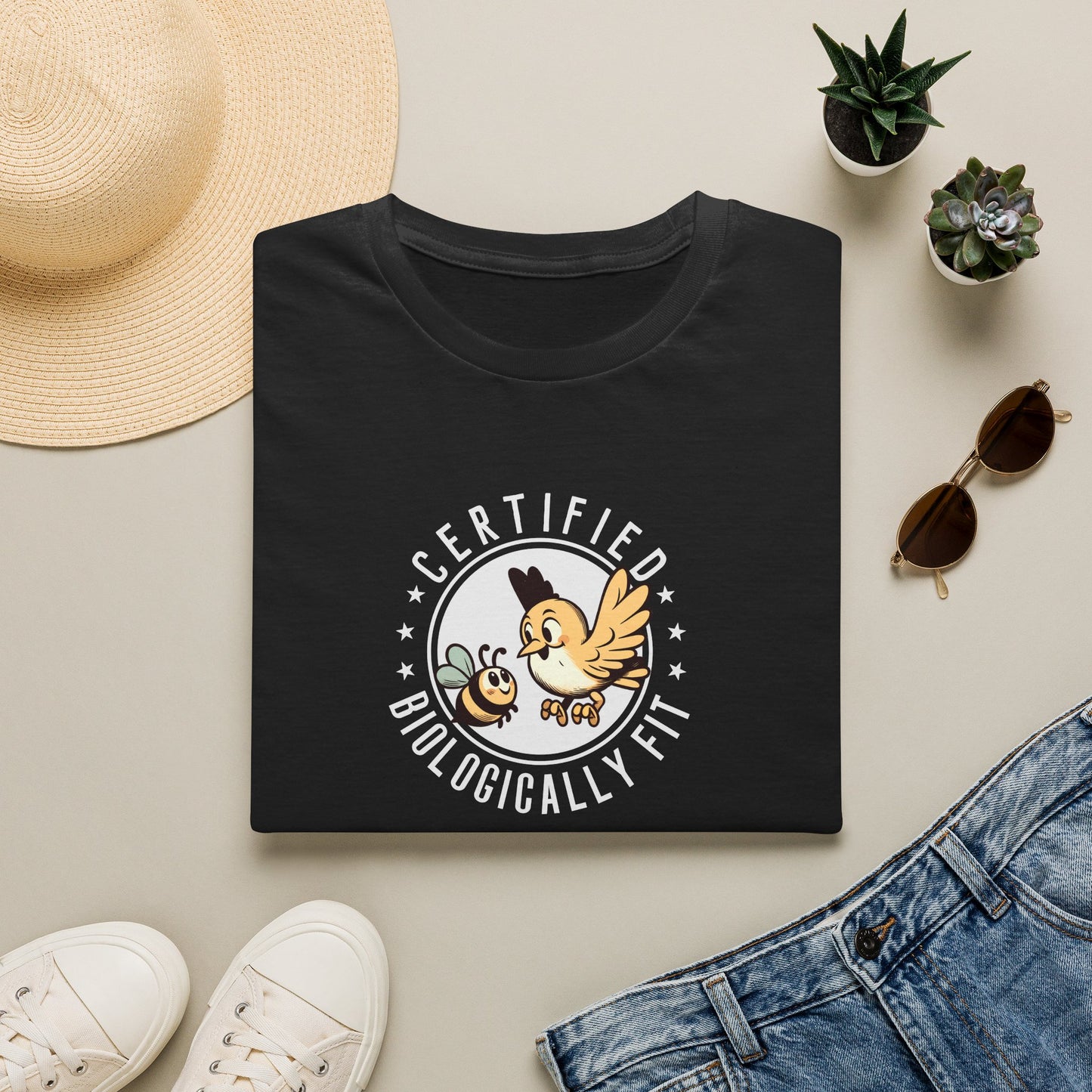 Certified Biologically Fit T-Shirt, Biology Pun Shirt, Science Teacher Tee, Evolution Humor Shirt, Cute Biology Graphic Tee, STEM Gift