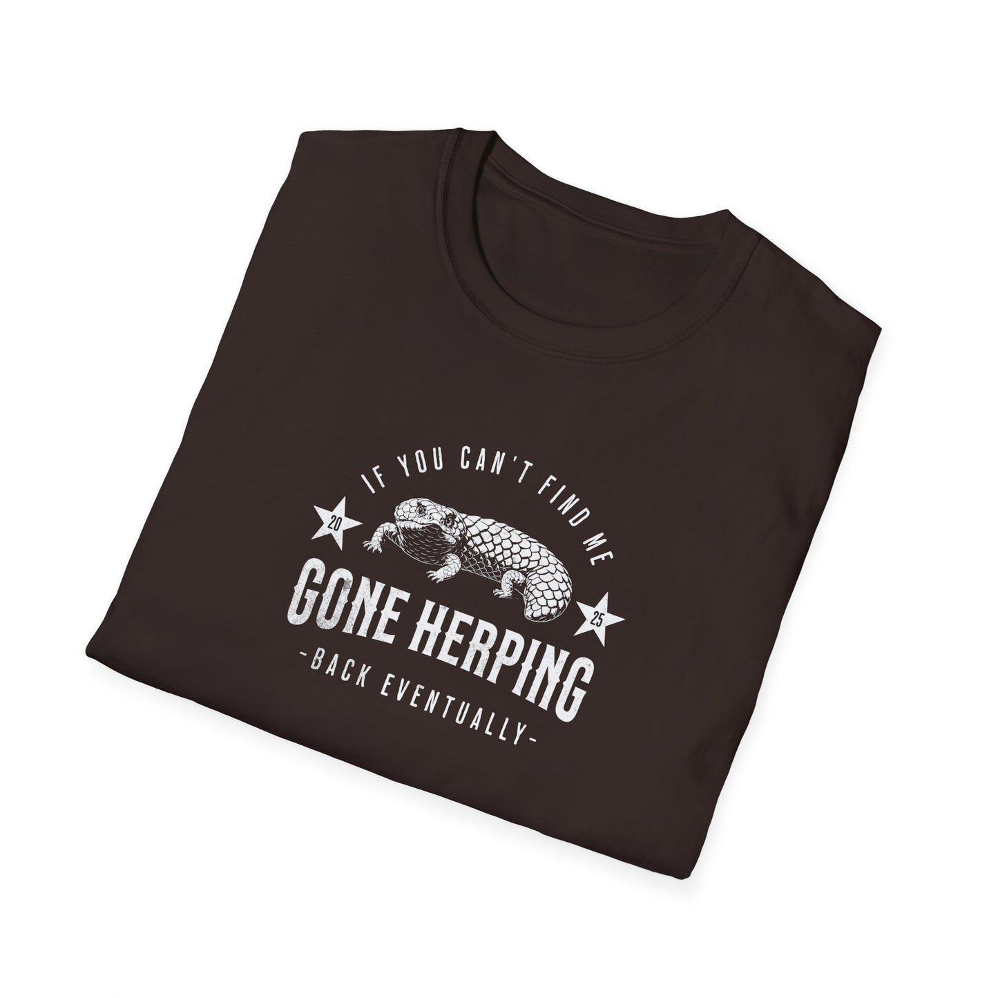 Shingleback Gone Herping T-Shirt, Reptile Lover Shirt, Field Herping Tee, Blue Tongue Lizard Gift, Herper Wildlife Graphic Tee