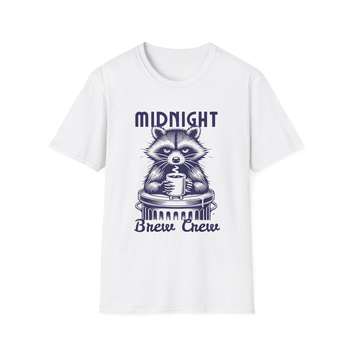 Midnight Brew Crew T-Shirt – Raccoon Coffee Funny Night Owl Tee