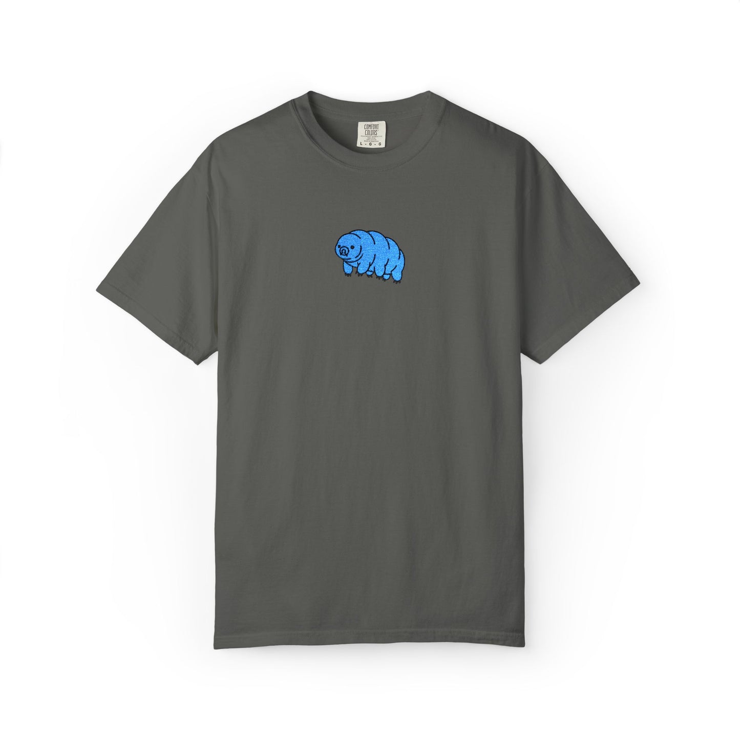 Tardigrade Embroidered Comfort Colors T-Shirt, Cute Water Bear Shirt, Science Nerd Tee, Biology Gift, Microbiology Embroidered Shirt