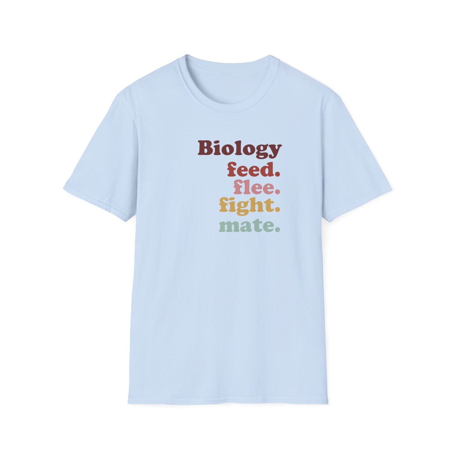 4 F’s Of Biology T-Shirt, Feed Flee Fight Mate Shirt, Biology Teacher Tee, Science Student Gift, Ecology Zoology Shirt, Nature Nerd Tee